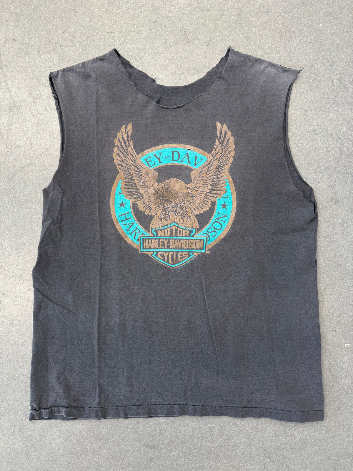1990 HARLEY-DAVIDSON DON HUFFMAN'S LAKELAND, FL. CUT-OFF TEE