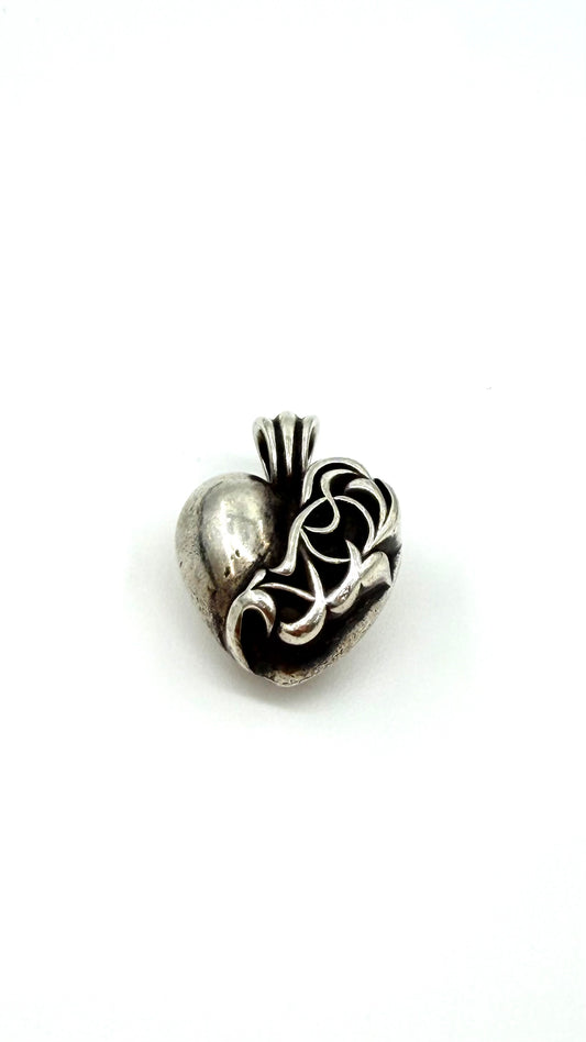 CHROME HEARTS LAS VEGAS VINE HEART SILVER PENDANT