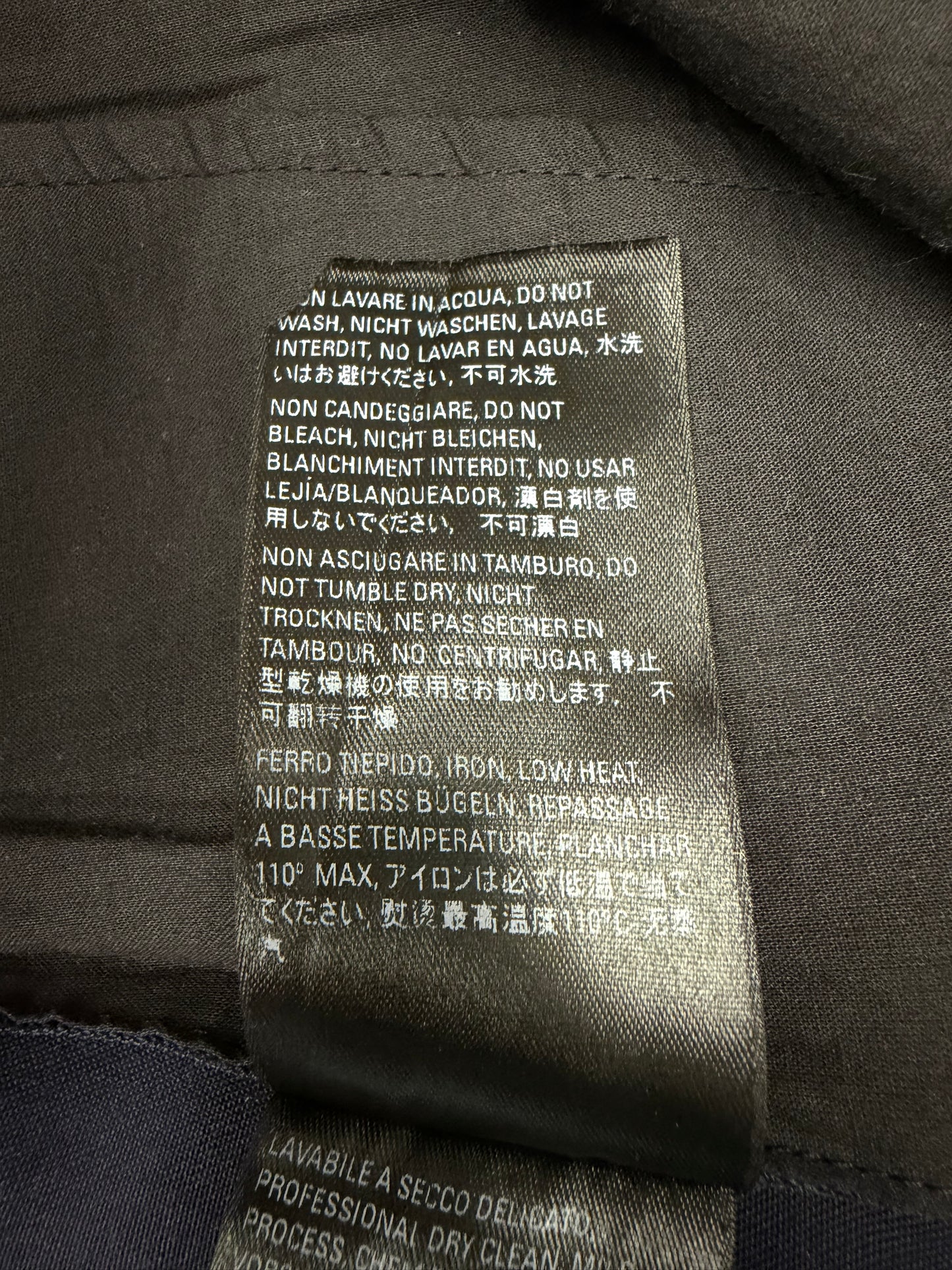 BALENCIAGA SMALL FIT BAGGY LOGO STRIPE TAILORED TROUSERS - NAVY