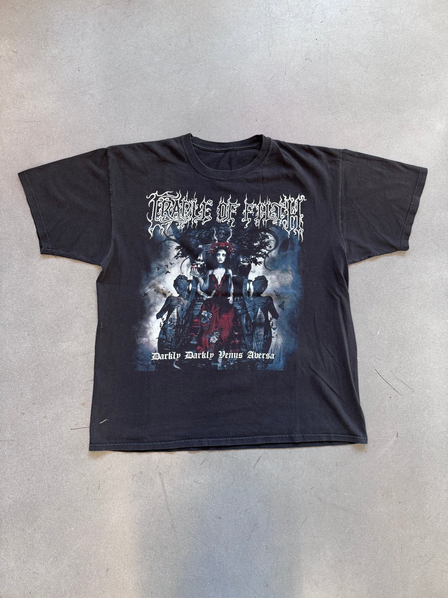 Y2K CRADLE OF FILTH 'DARKLY DARKLY VENUS ABERSA' TEE (PULLED TAG)
