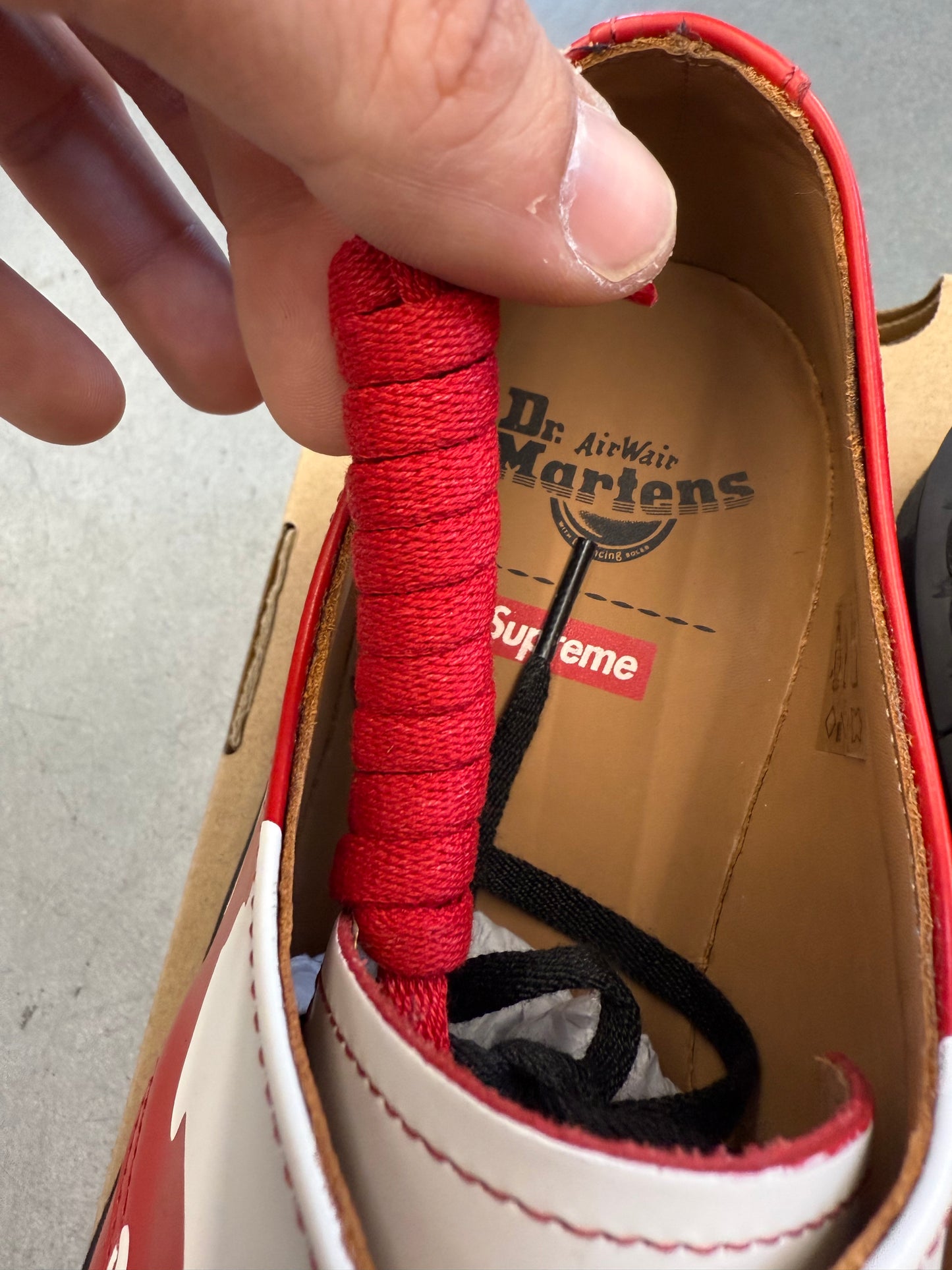 FW25 SUPREME DR. MARTENS 1461 3-EYE SHOE - RED