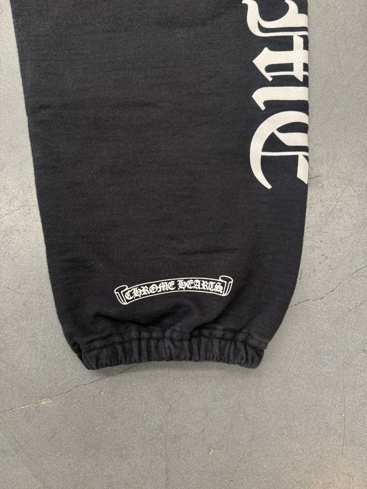 CHROME HEARTS HORSESHOE LOGO SWEATPANTS - BLACK/WHITE