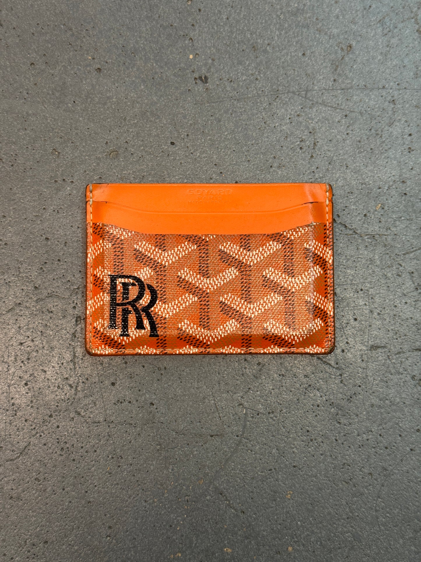 GOYARD SAINT SULPICE CARD HOLDER - ORANGE (PRE-OWNED WITH RR STICKER)