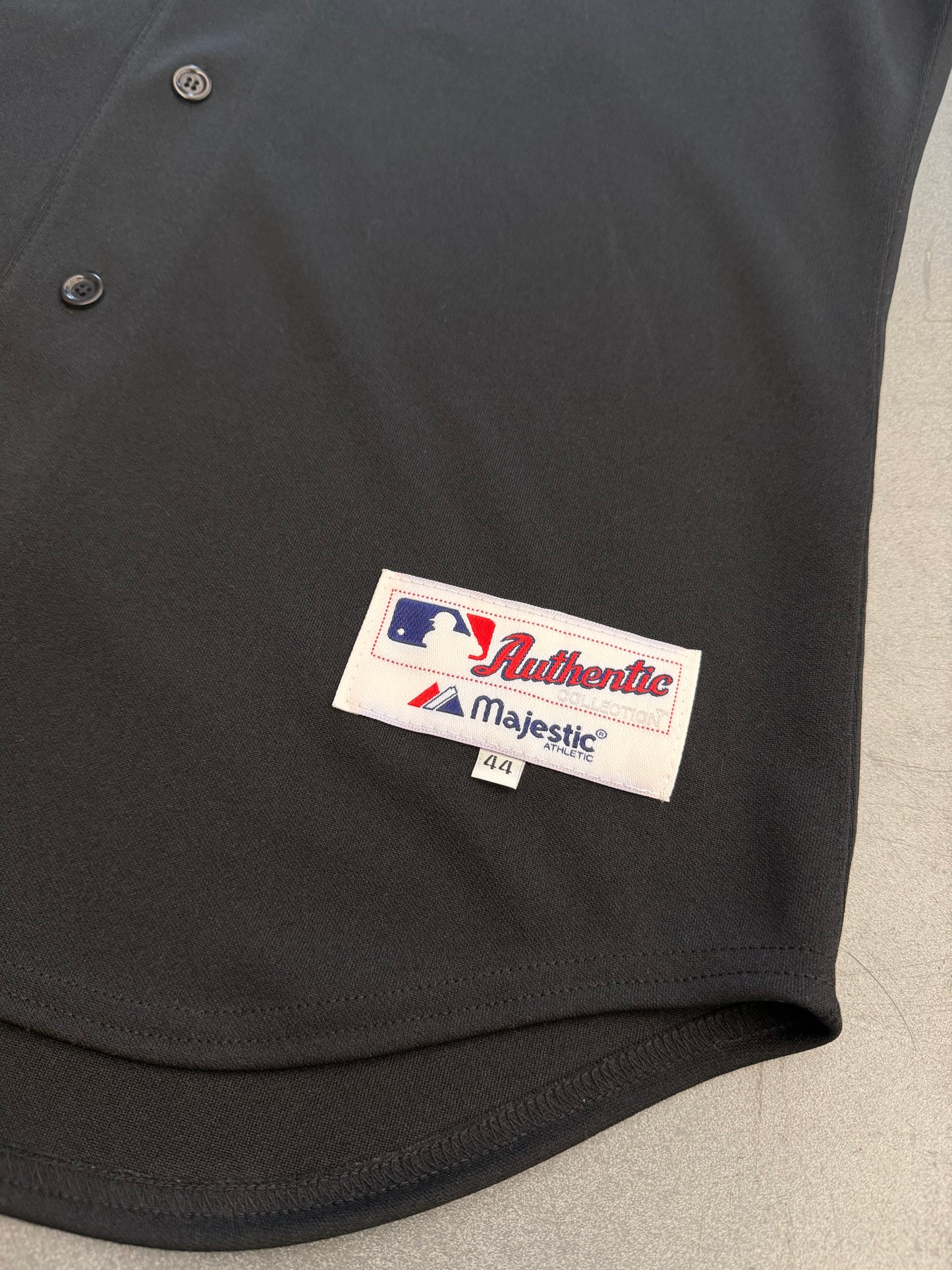 2007 MAJESTIC FLORIDA MARLINS TENTH ANNIVERSARY WORLD SERIES CHAMPIONS BECKETT #21 BUTTON UP JERSEY