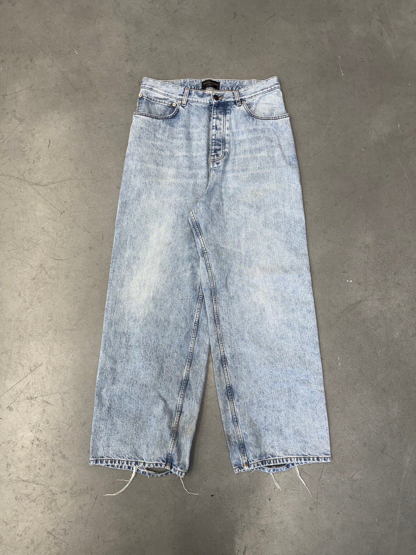 SS24 BALENCIAGA BAGGY DENIM JEANS - BLUE