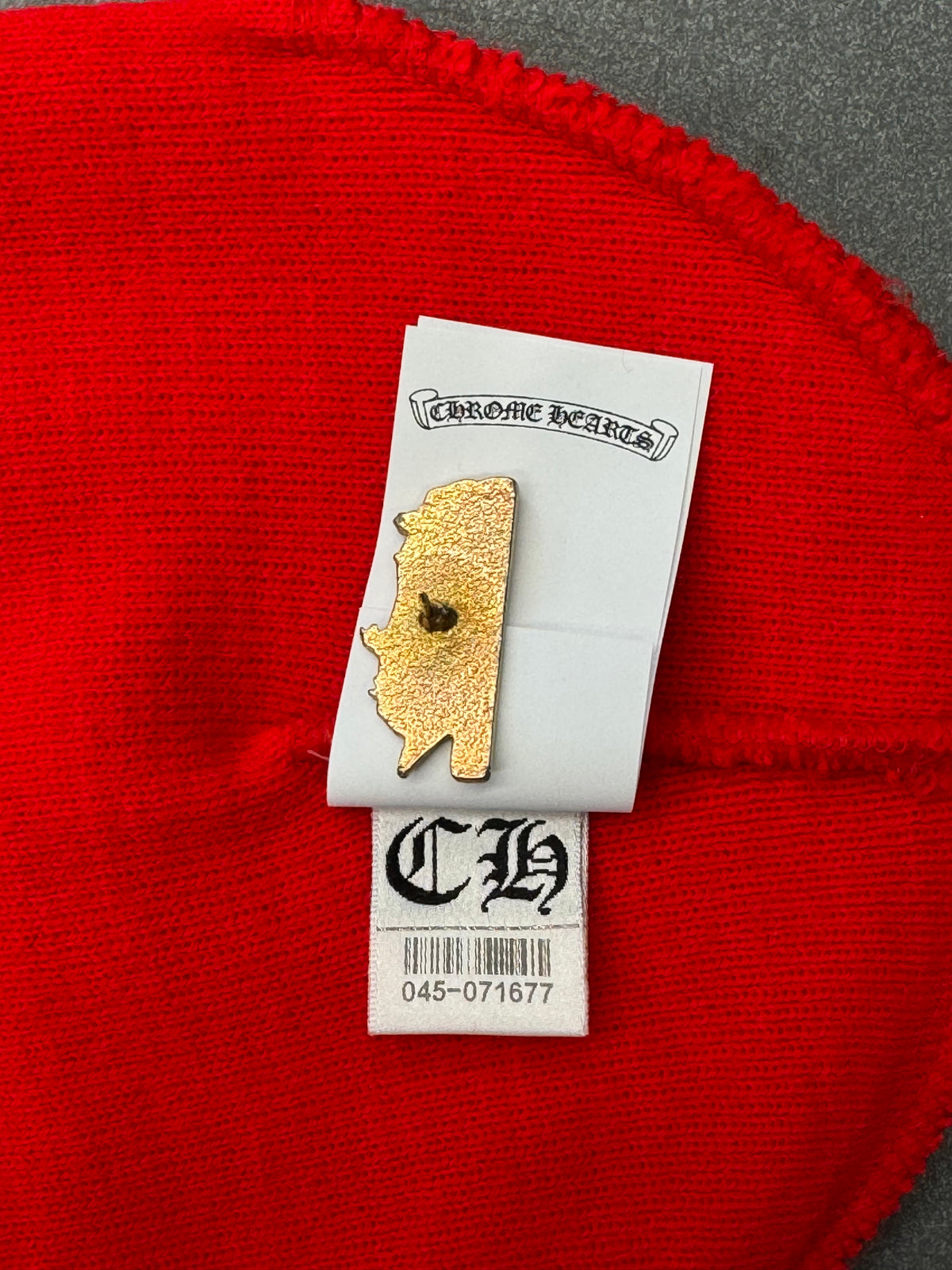 CHROME HEARTS WATCH CAP CH BEANIE - RED/WHITE