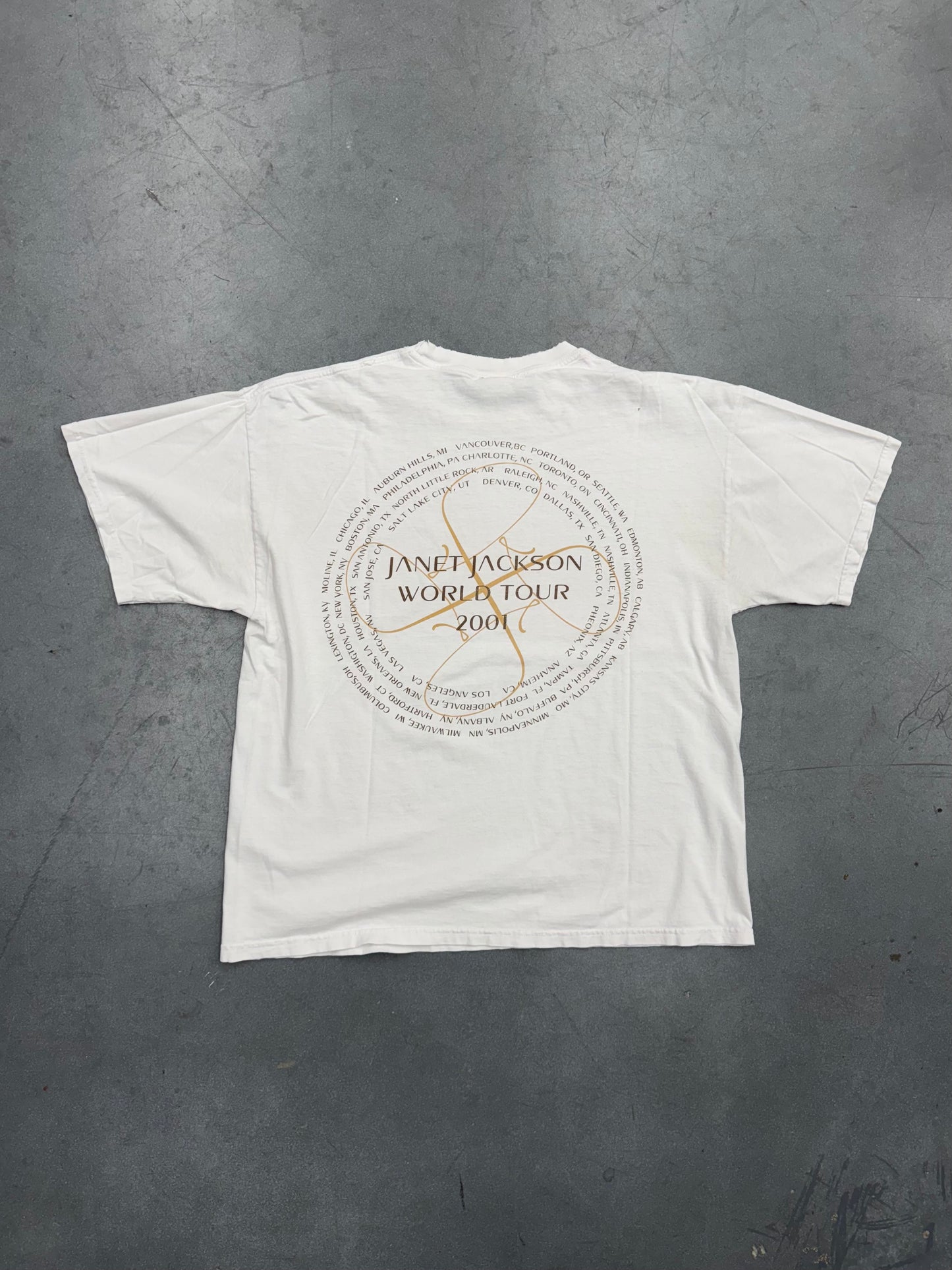 2001 JANET JACKSON "ALL FOR YOU" WORLD TOUR TEE (GIANT TAG)
