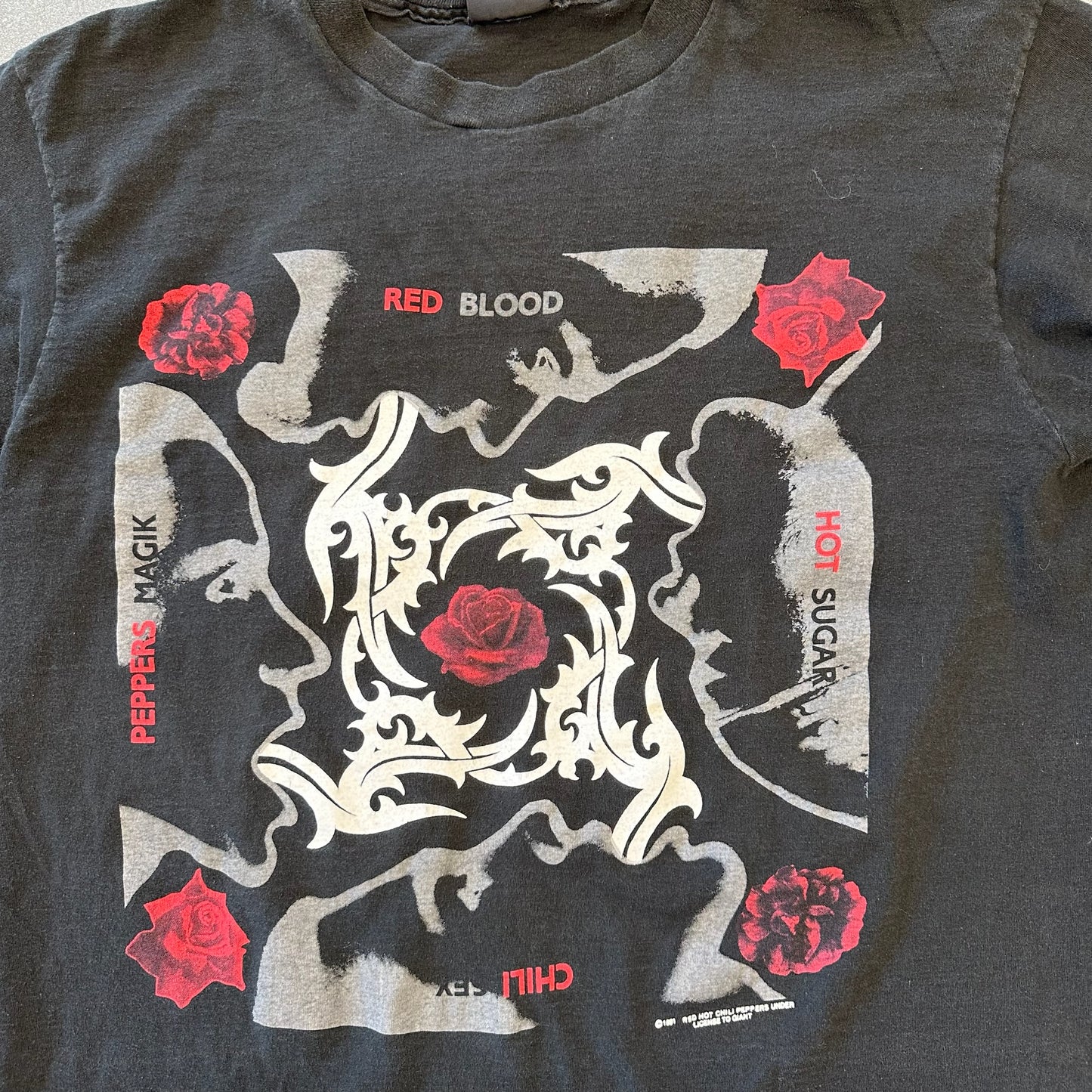 1991 RED HOT CHILI PEPPERS BLOOD SUGAR SEX MAGIK ALBUM PROMO TEE (GIANT TAG)