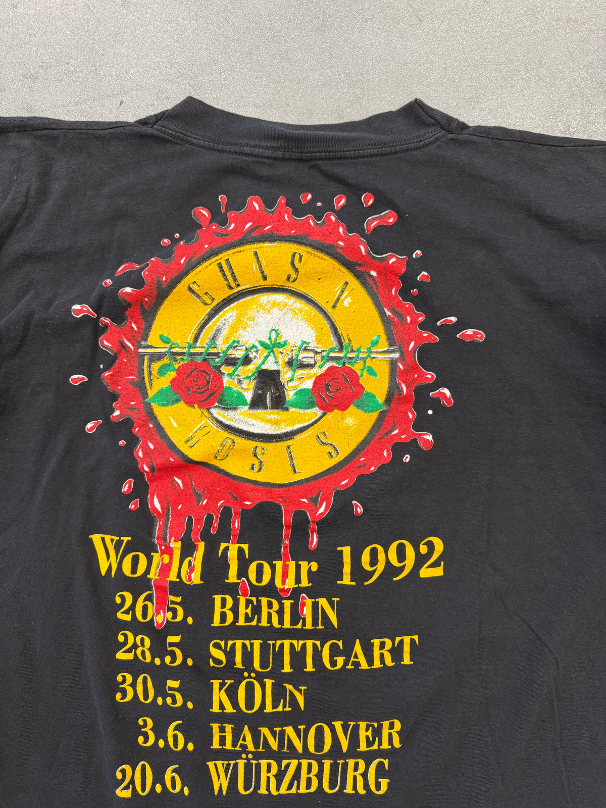 1992 GUNS N' ROSES AXL "KILL YOUR RIVALS" GERMANY WORLD TOUR TEE (AMERICAN STYLE TAG)