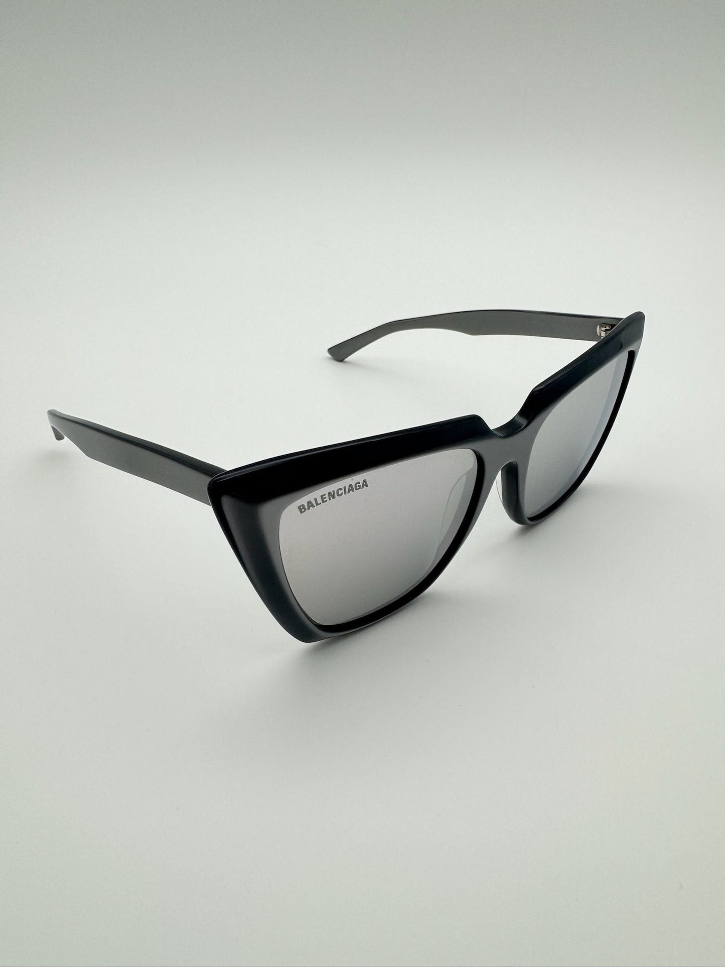 BALENCIAGA SQUARE CAT SUNGLASSES BB0046S 006 SILVER