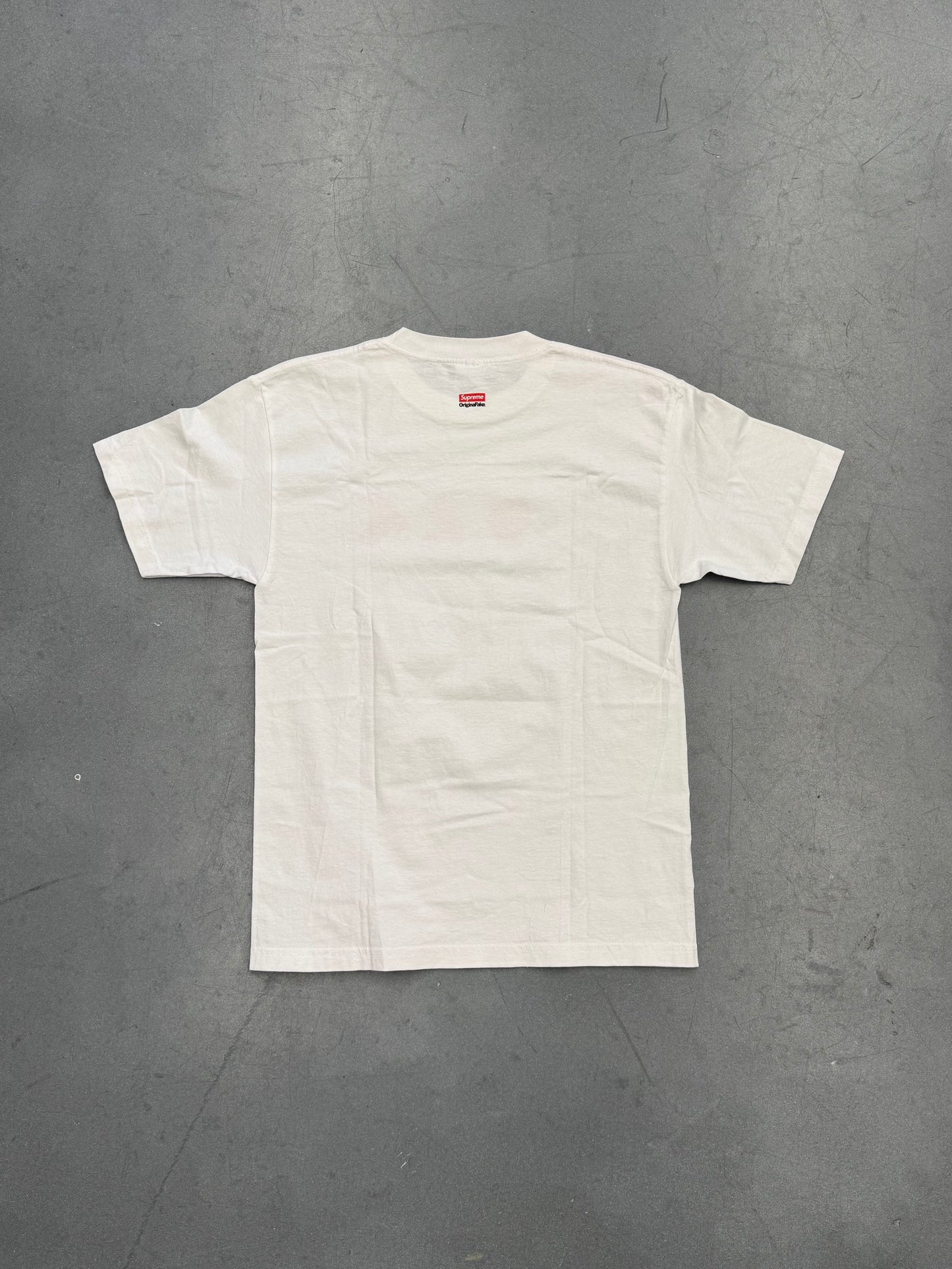 SS11 SUPREME X KAWS X ORIGINALFAKE BUBBLE LOGO TEE - WHITE