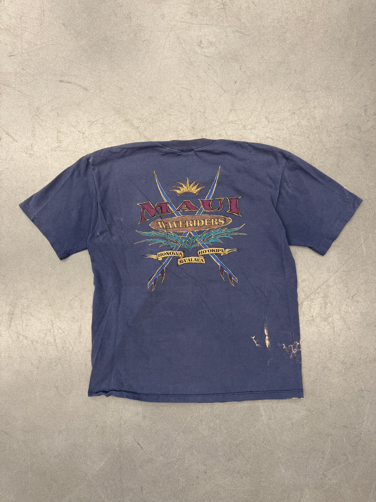 90S MAUI WAVERIDERS SURF TEE (CRAZY SHIRT TAG)