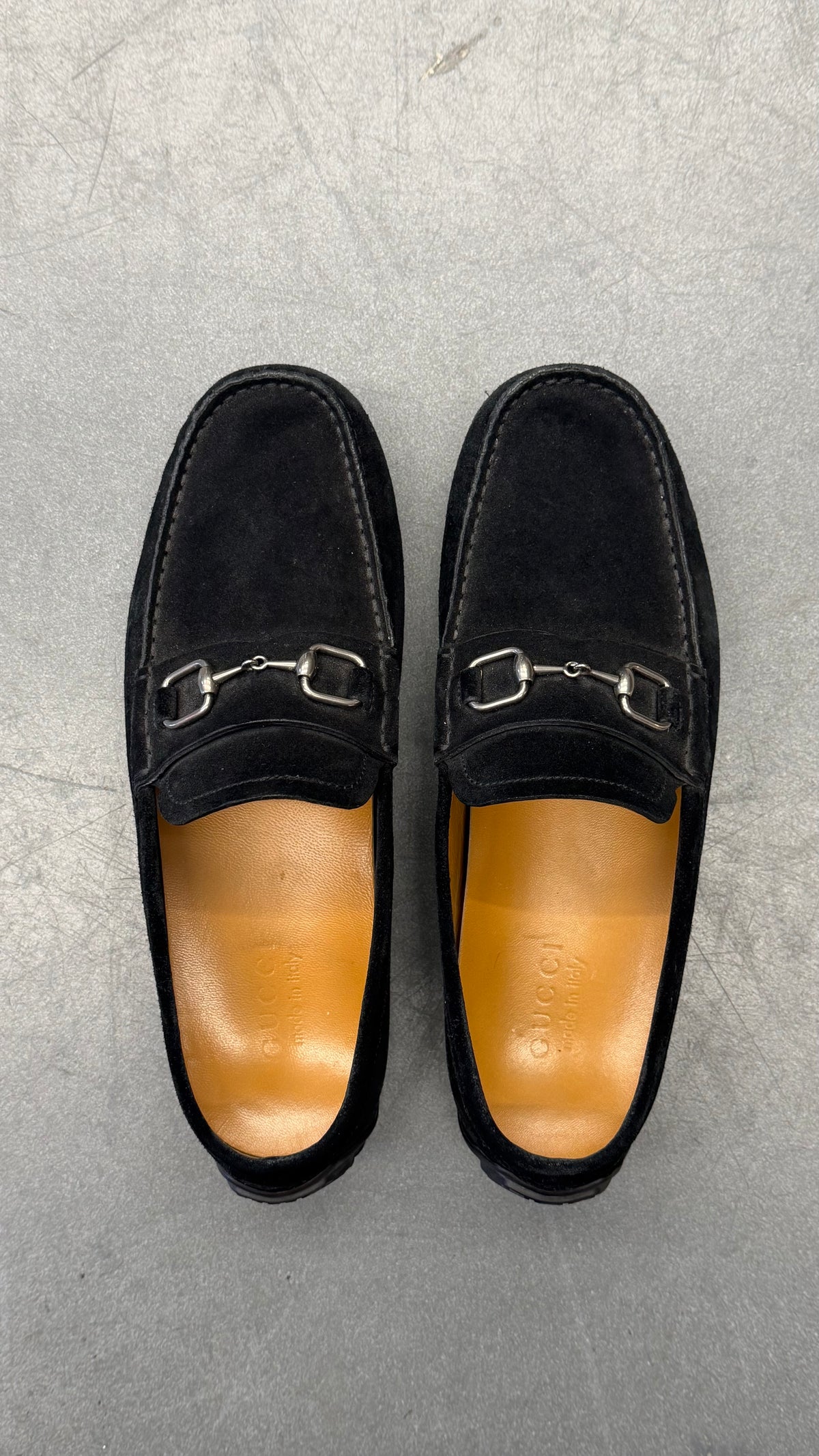 GUCCI SUEDE HORSEBIT LOAFERS