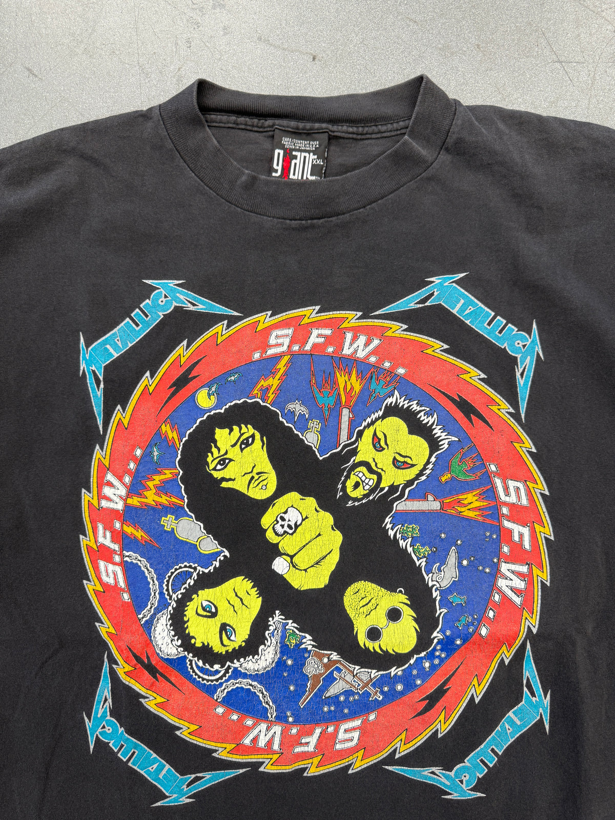 1996 METALLICA .S.F.W... SO WHAT! 'S NEXT??? TEE (GIANT TAG)