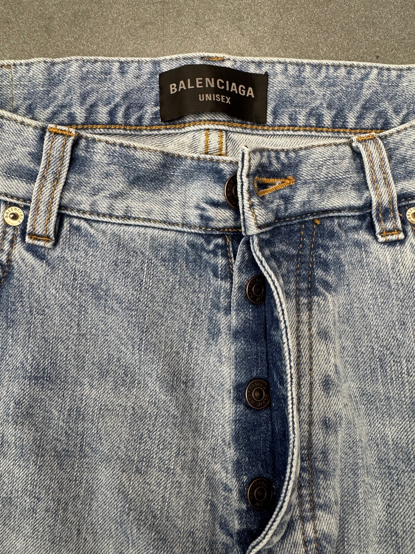 SS24 BALENCIAGA BAGGY DENIM JEANS - BLUE