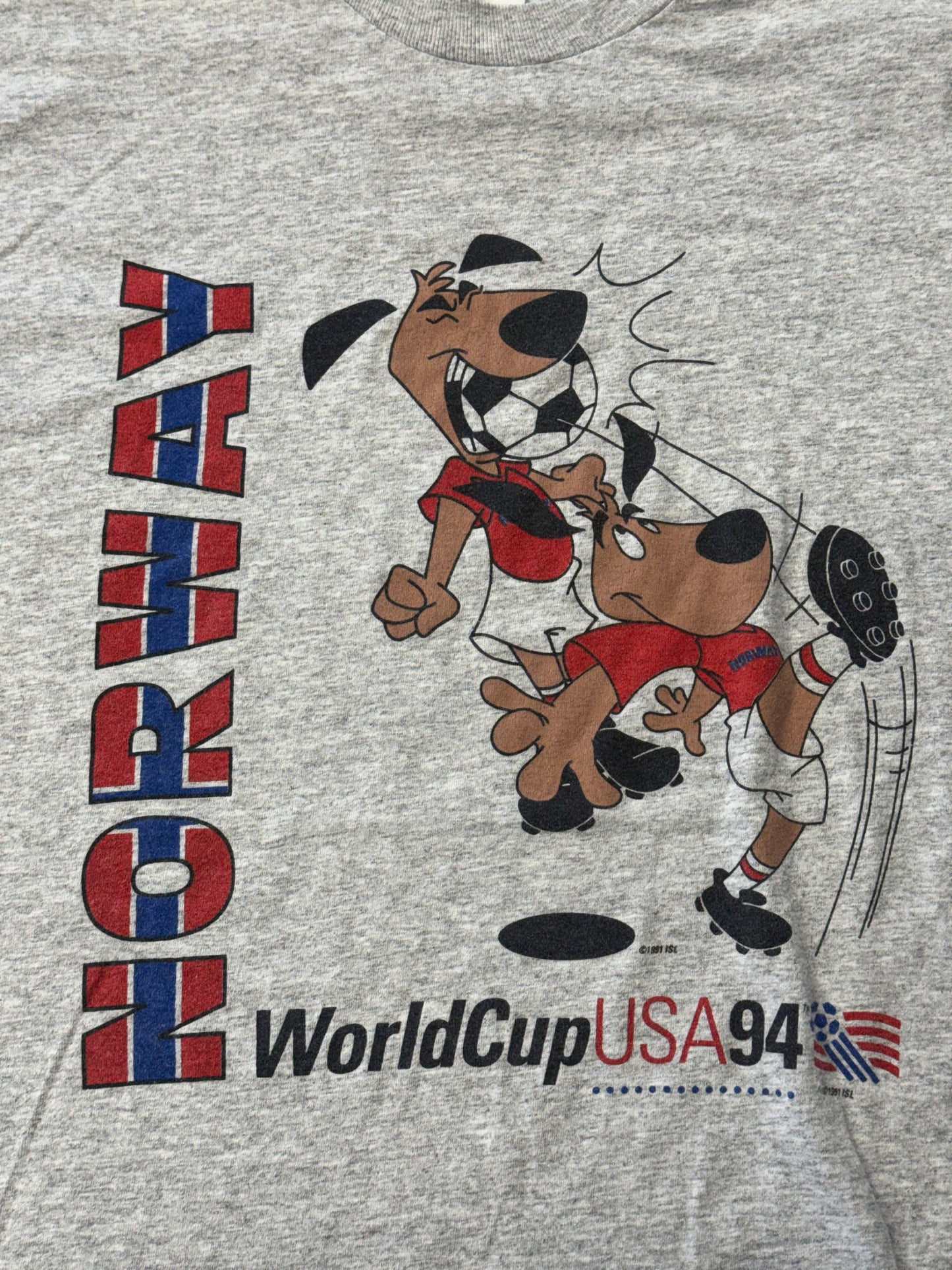 1994 WORLD CUP USA NORWAY DOGS TEE (SCREEN STARS TAG)