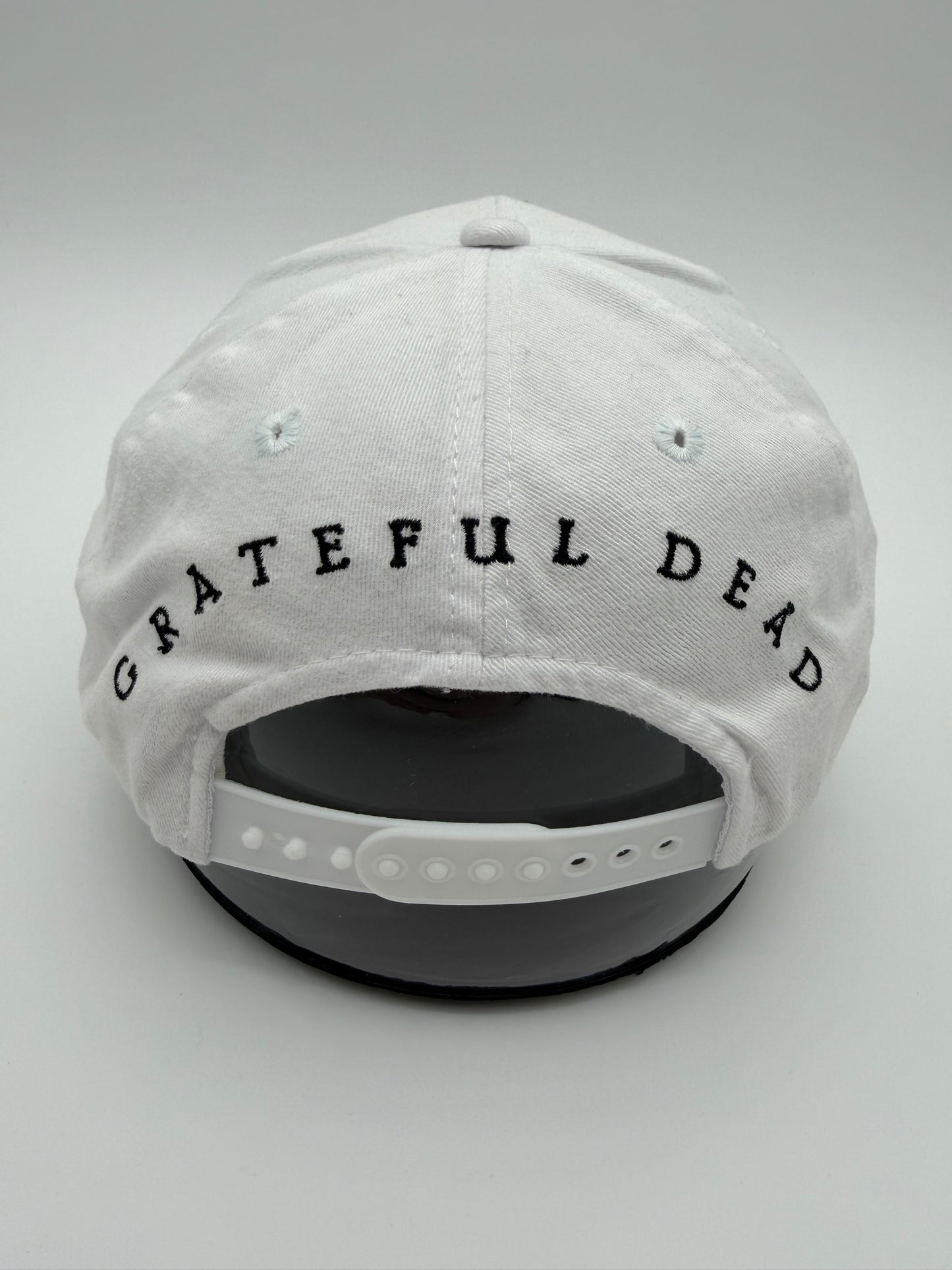 90S GRATEFUL DEAD EMBROIDERED WHITE SNAPBACK HAT (LIMITDEAD EDITION TAG)