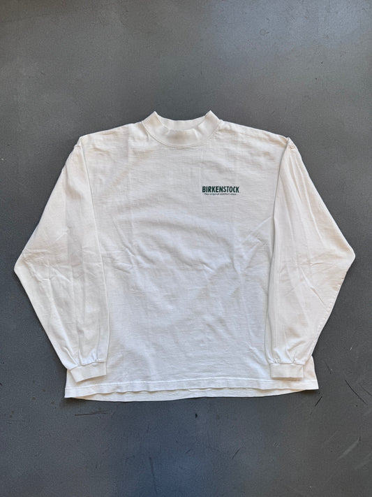 90'S BIRKENSTOCK THE ORIGINAL COMFORT SHOE. MOCK NECK LS TEE (COTTON DELUXE TAG)