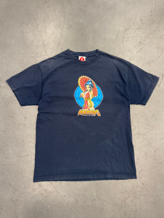 90S HOOK-UPS MADE IN USA JAPANESE UMBRELLA GIRL TEE (HOOK-UPS TAG)