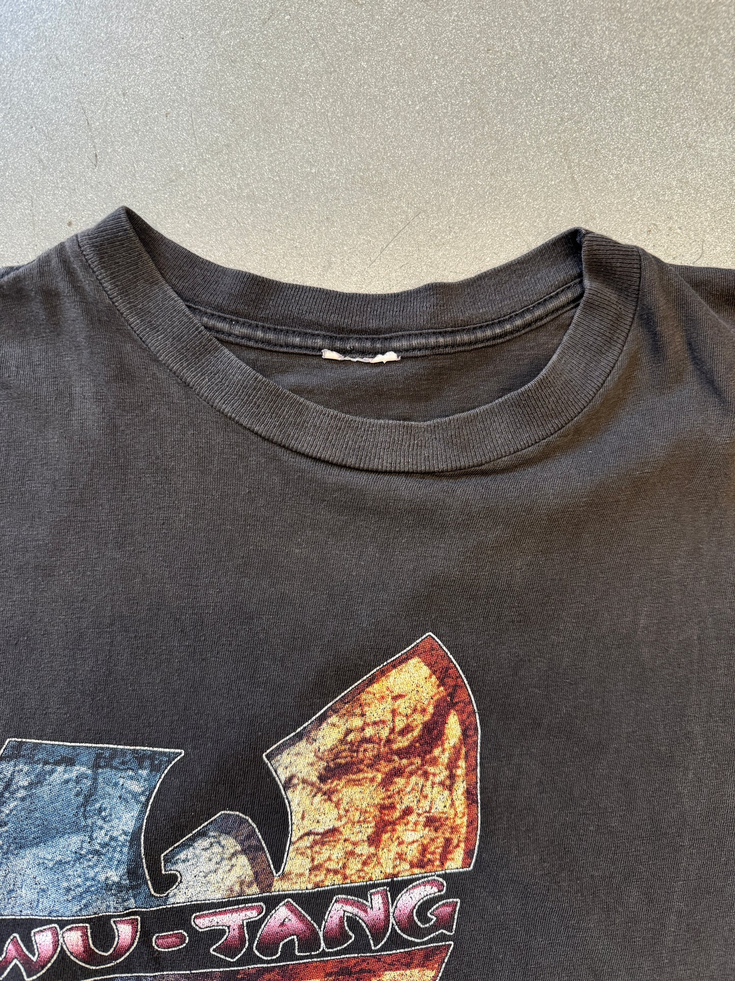 90S WU-TANG WU-WORLD BOOTLEG STYLE RAP TEE (CUT SHORT HILL TAG)