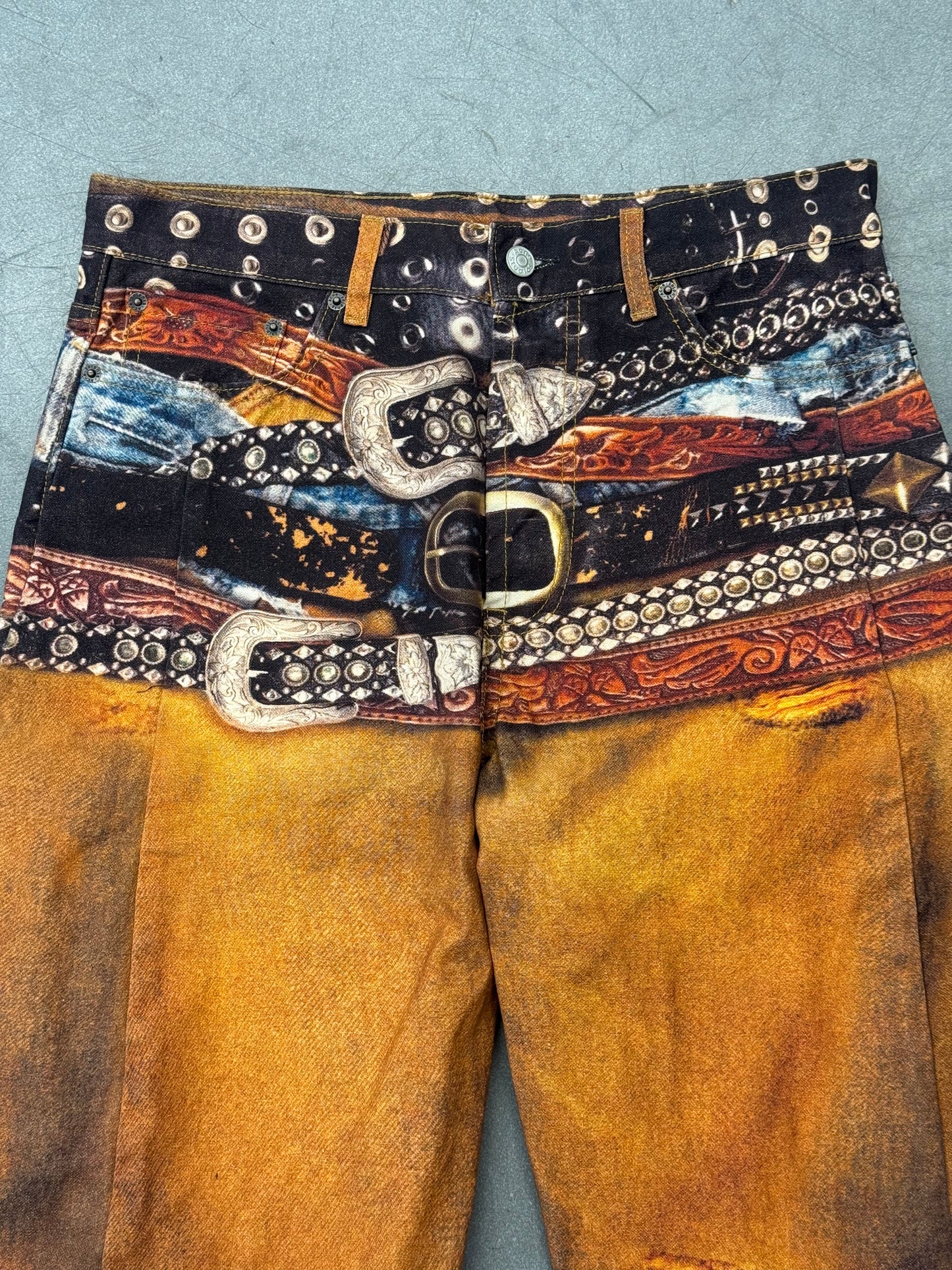 SS25 ACNE STUDIOS TLO STACKED BELTS 2006M LOOSE FIT JEANS
