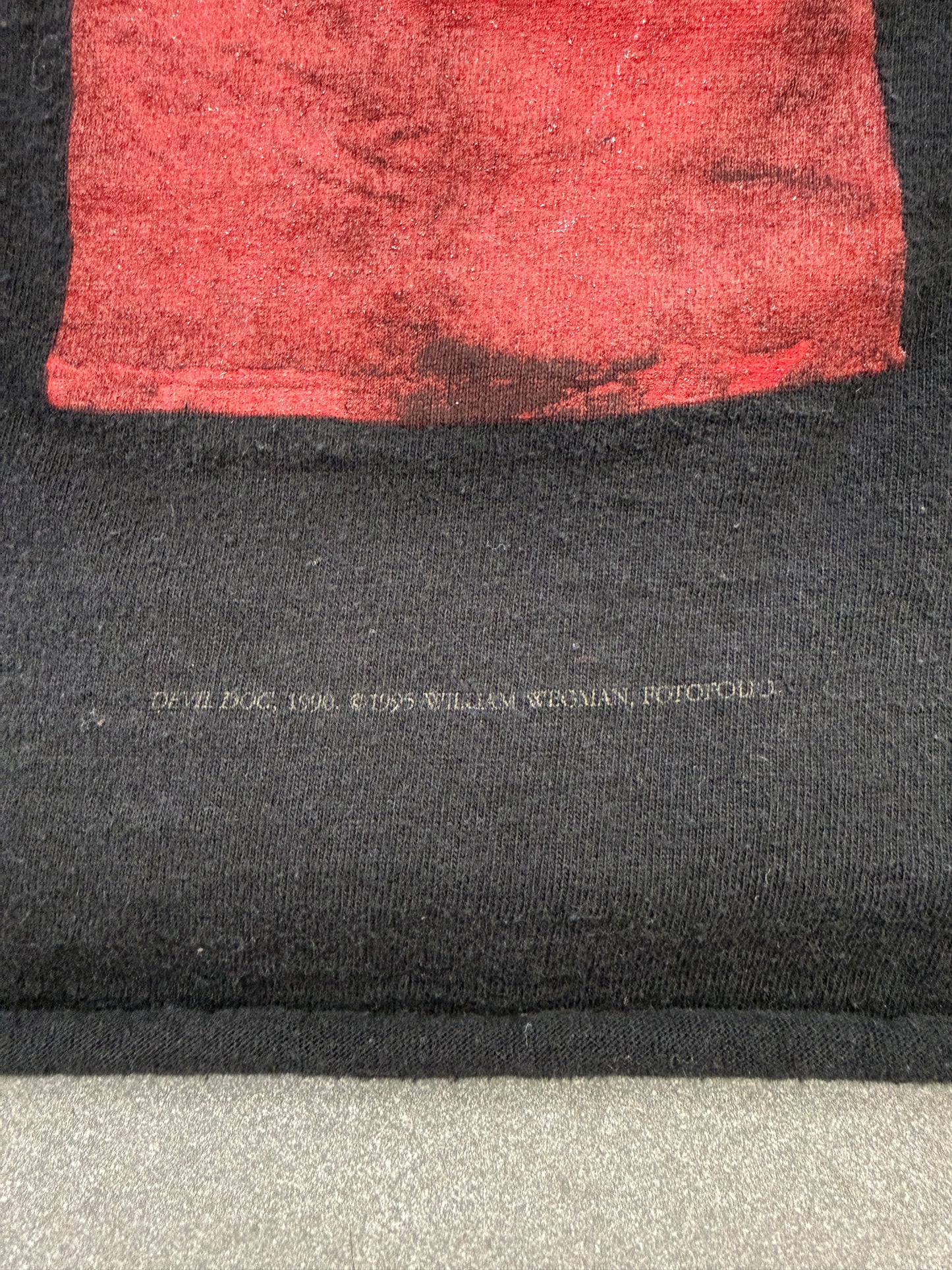 1995 WILLIAM WEGMAN DEVIL DOG CROPPED TEE (FOTL TAG)