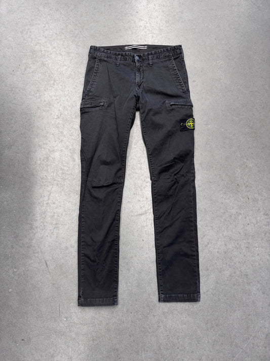 STONE ISLAND PATCH LOGO PANTS - ANTHRACITE