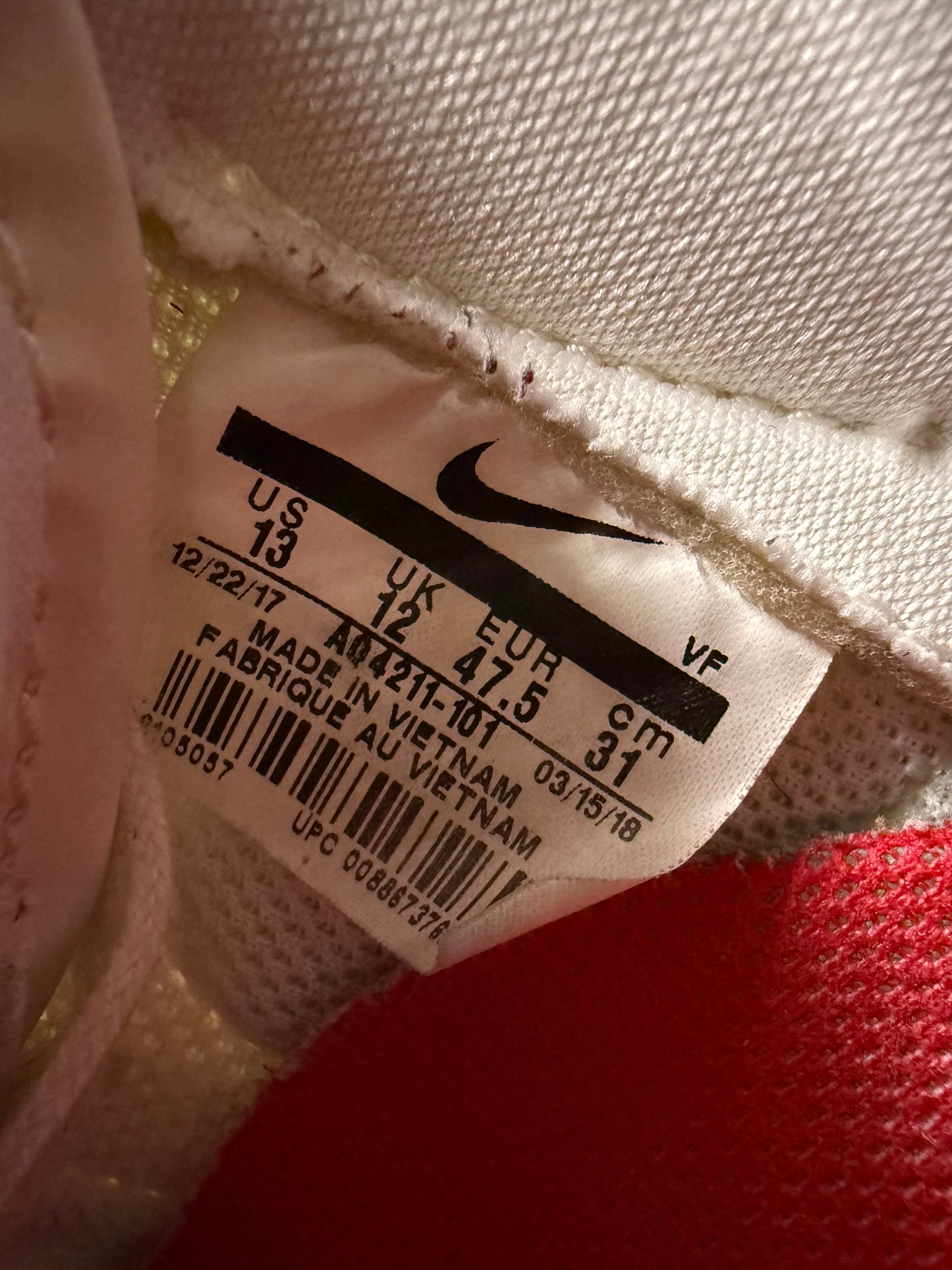 SIZE 13 2018 NIKE AIR FORCE 1 TRAVIS SCOTT SAIL