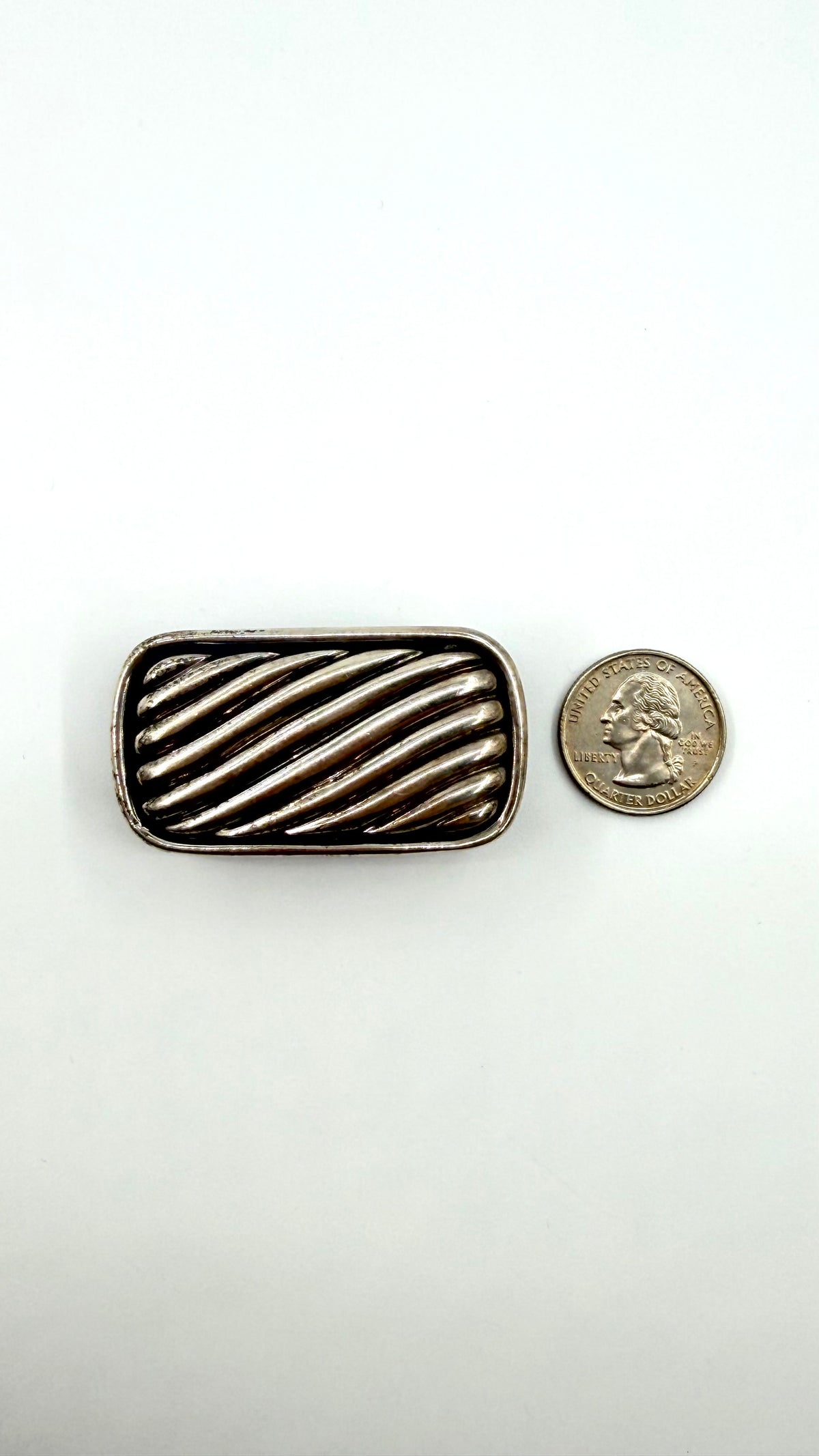 DAVID YURMAN STERLING SILVER BELT BUCKLE