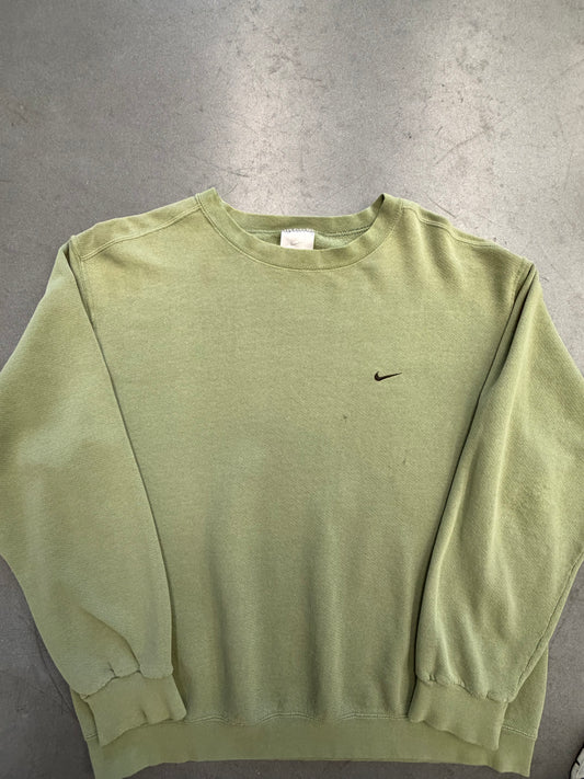 00'S NIKE SIDESWOOSH CREWNECK (GREY NIKE TAG) - JADE
