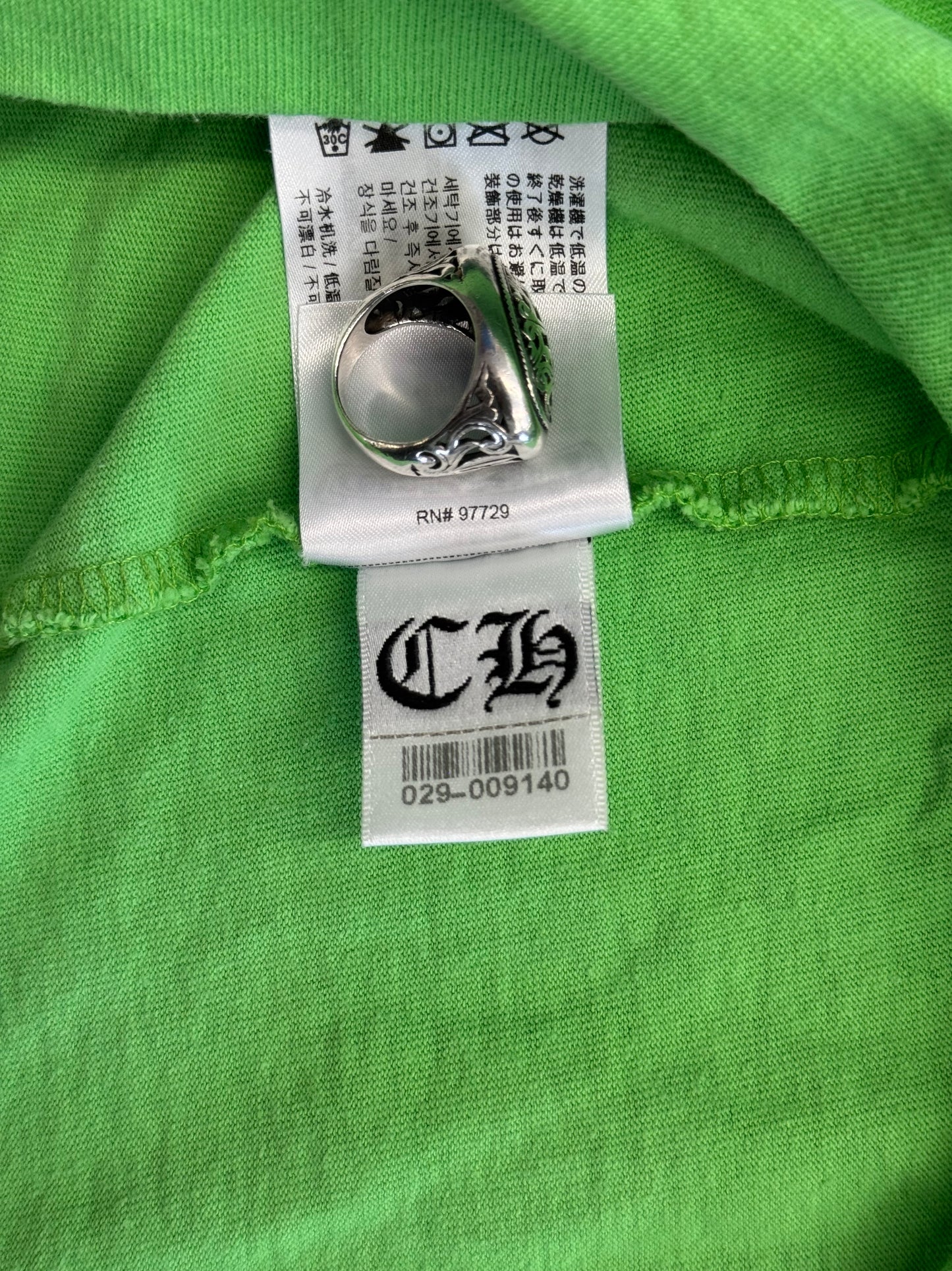 CHROME HEARTS X MATTY BOY SEX RECORDS POCKET TEE - GREEN