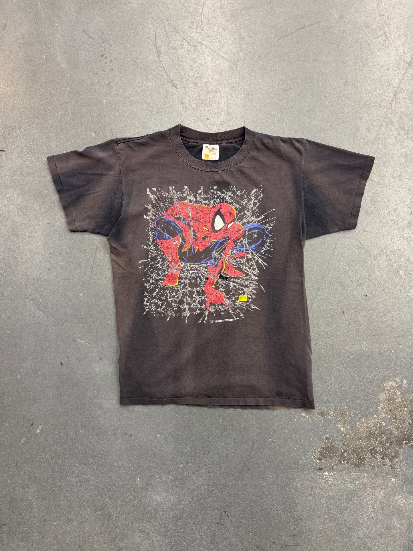 1990 TOD MCFARLENE COMIC IMAGES AMAZING SPIDERMAN TEE (TENNESSEE RIVER TAG)