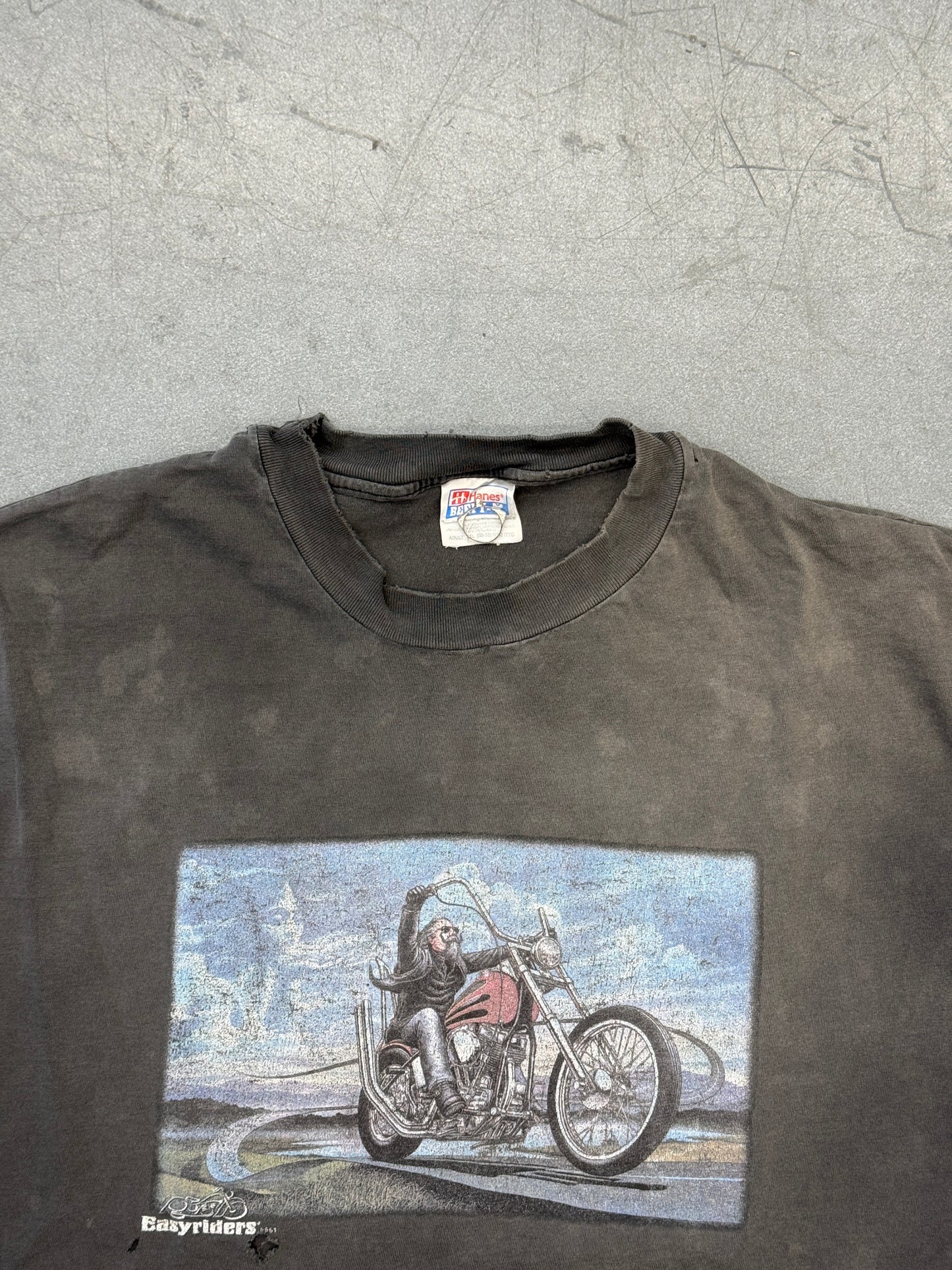 90S EASYRIDERS OF CINCINNATI MOTORCYCLE TEE (HANES BEEFY TAG)
