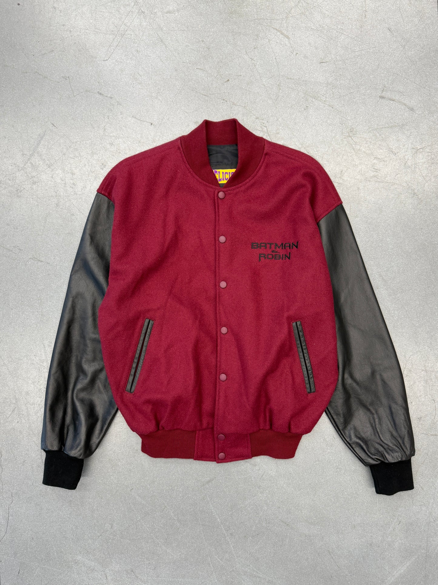1997 BATMAN AND ROBIN LETTERMAN JACKET (DELICIOUS TAG)