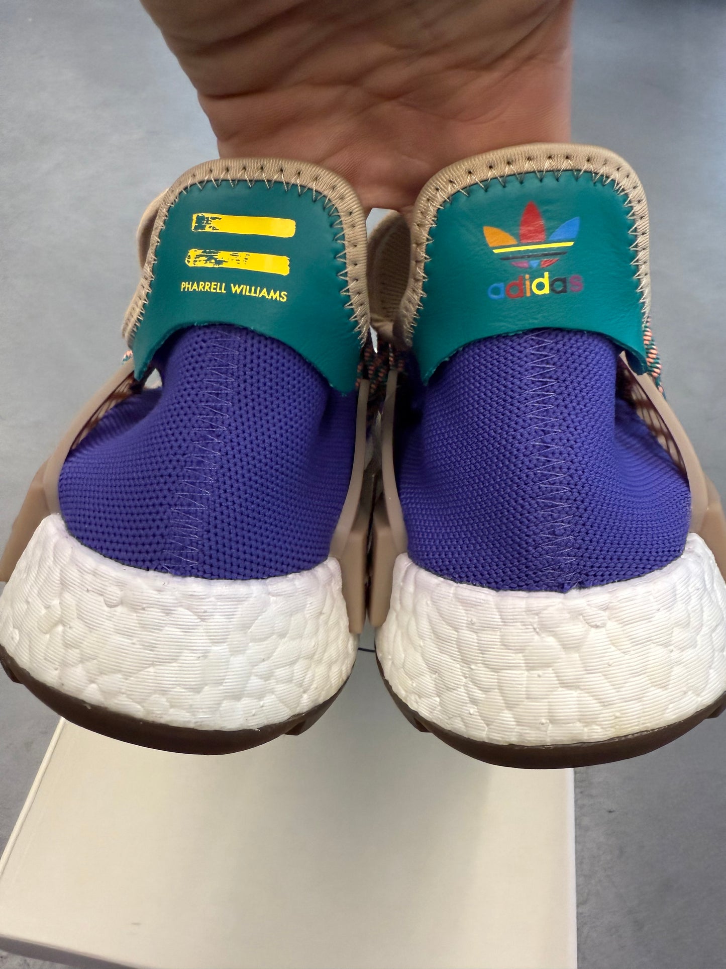SIZE 11 ADIDAS NMD HUMAN RACE PHARRELL RESPIRA PURPLE (F&F) (BRAND NEW WITH BOX)