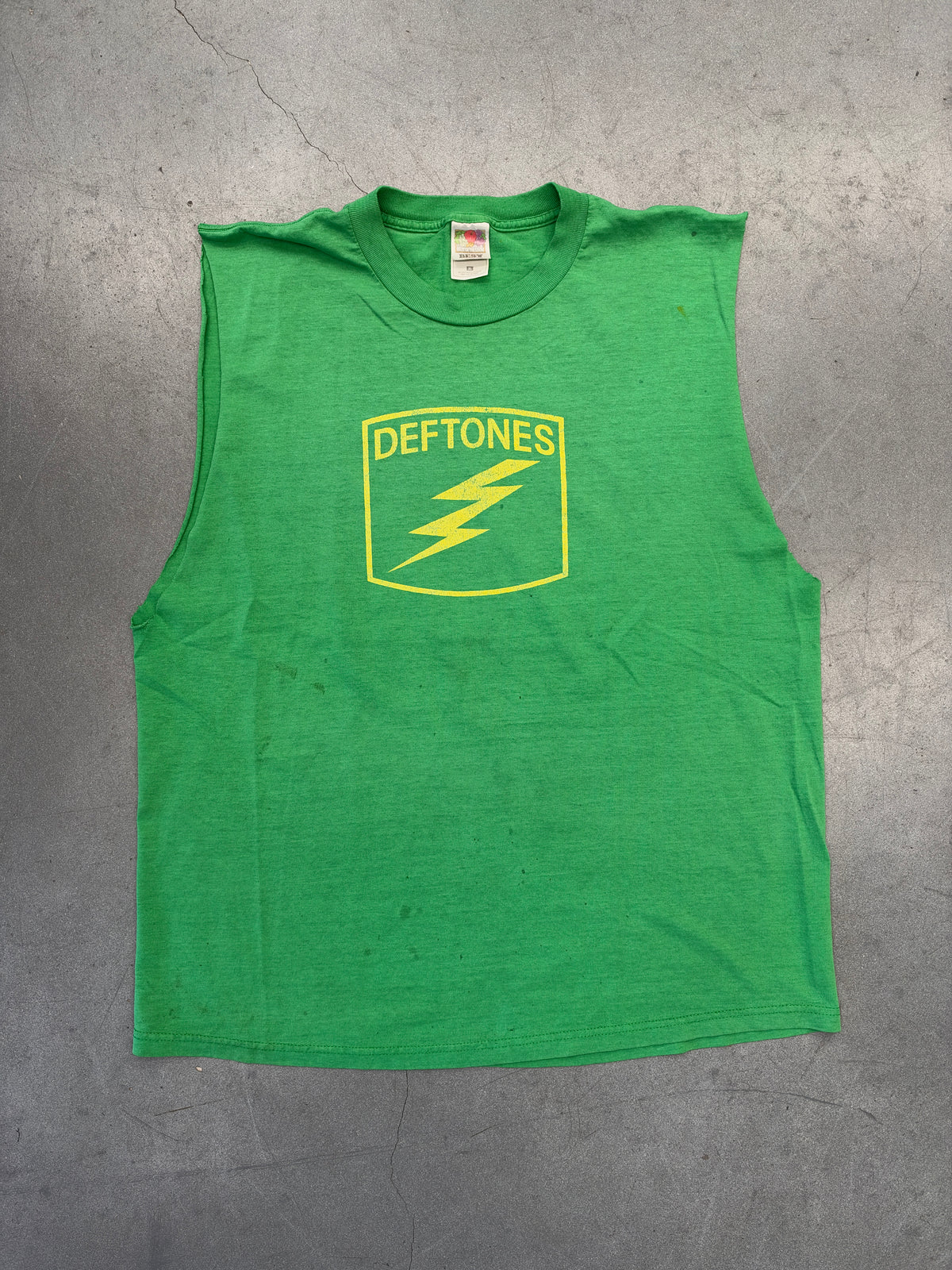 Y2K VINTAGE DEFTONES LIGHTNING BOLT CUT-OFF TEE (FOTL TAG)