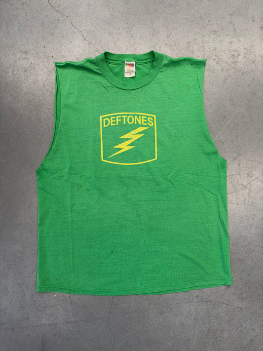 Y2K VINTAGE DEFTONES LIGHTNING BOLT CUT-OFF TEE (FOTL TAG)