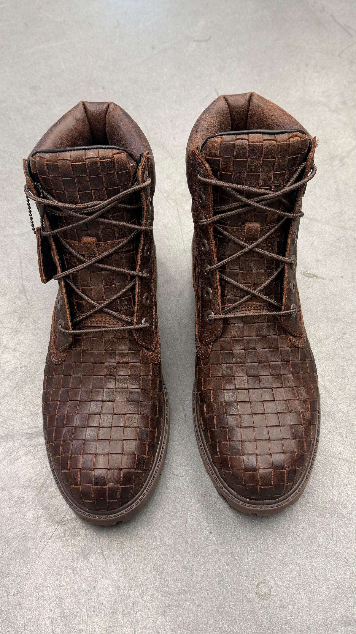 2025 TIMBERLAND PREMIUM 6-INCH WOVEN LEATHER BOOT - DARK BROWN