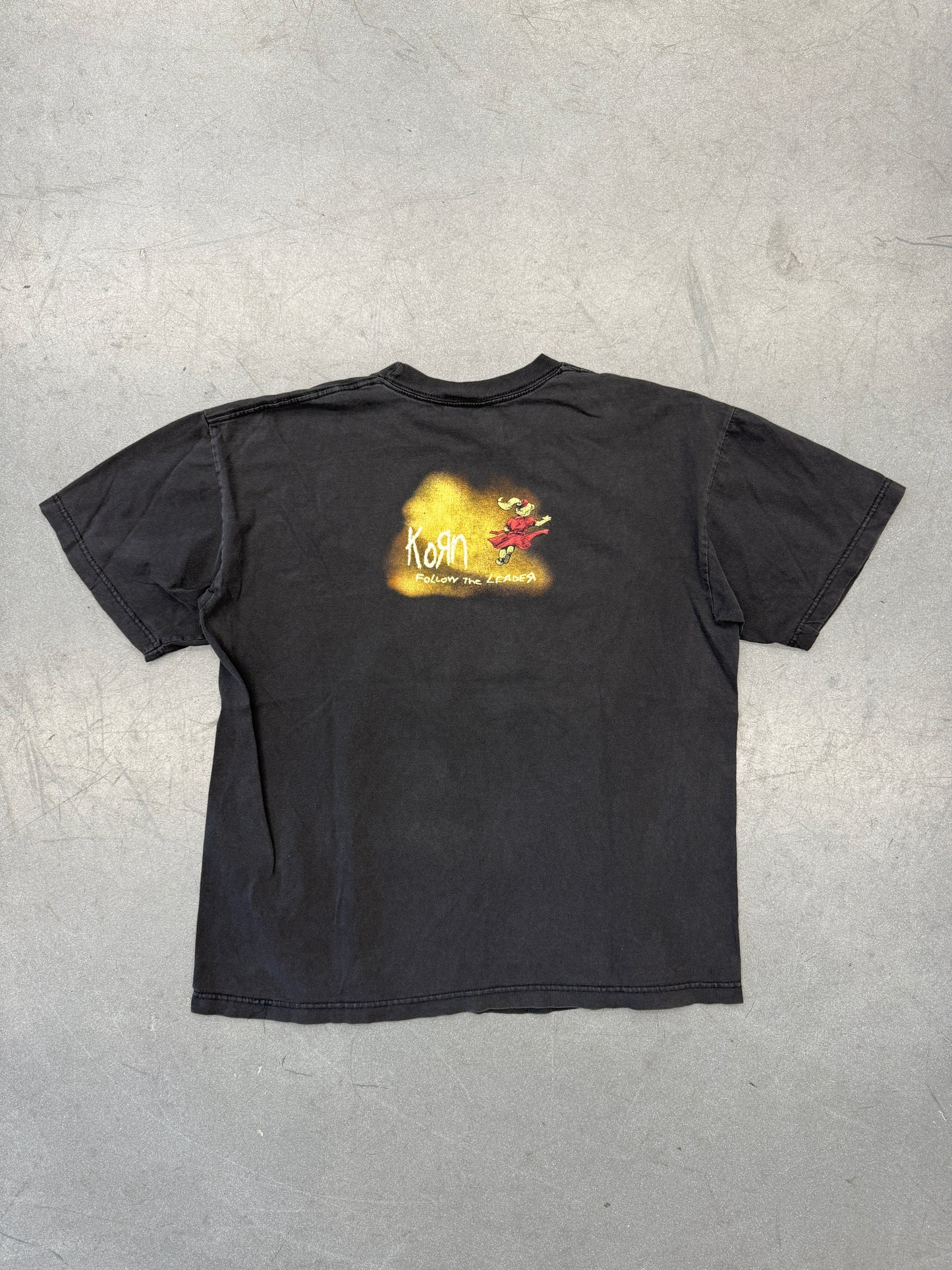 1998 KORN FOLLOW THE LEADER STAIRWAY TEE (GIANT TAG)