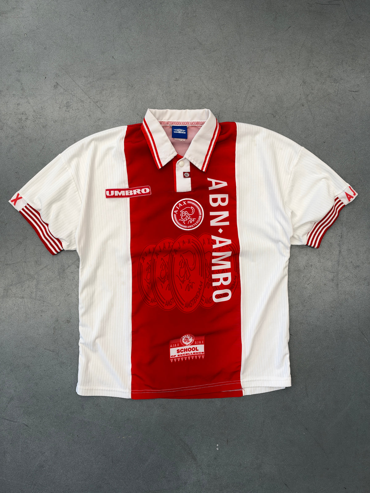 1997-98 AJAX AMSTERDAM FOOTBALL JERSEY SOCCER KIT (UMBRO TAG)