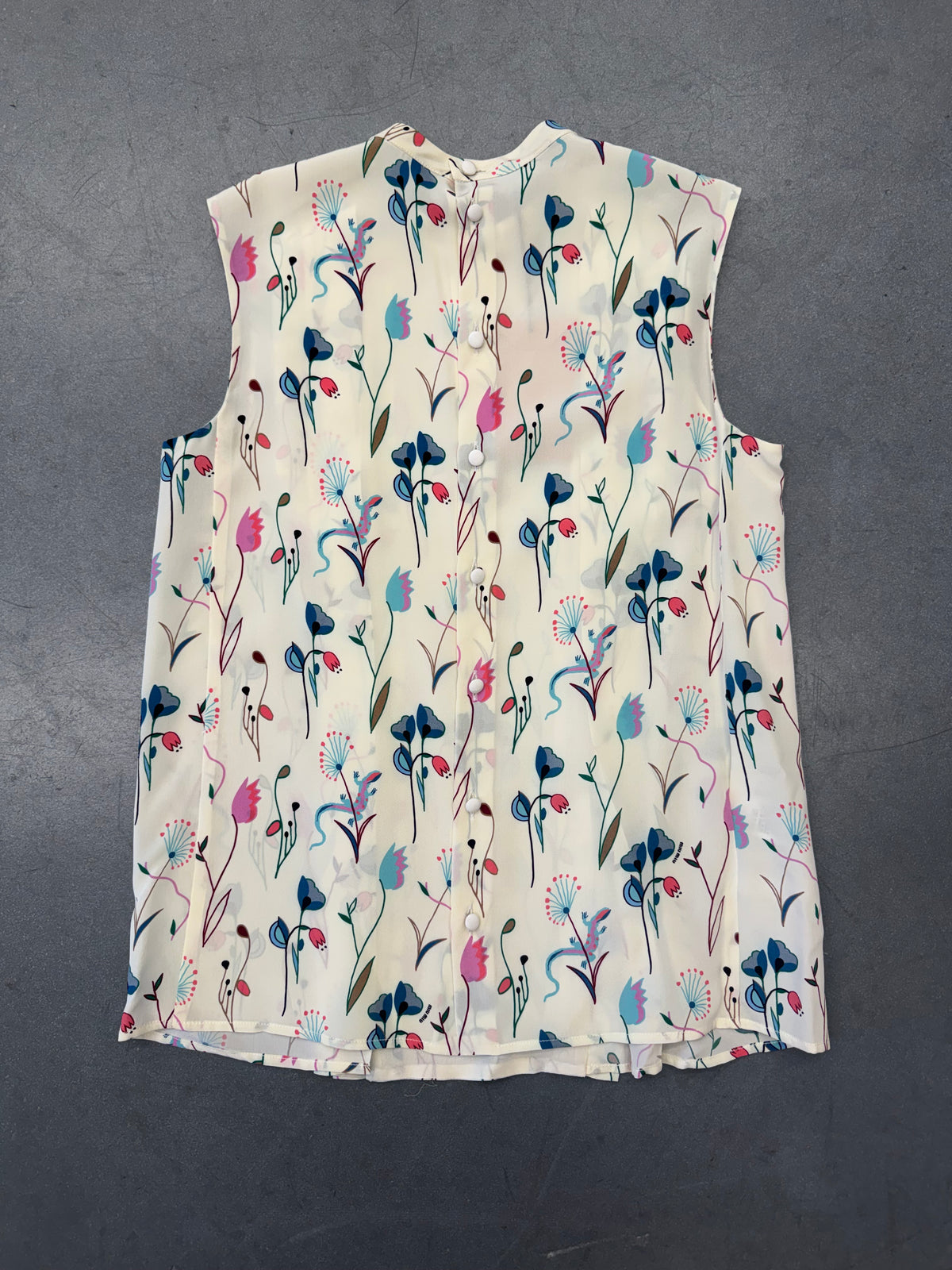 2014 MIU MIU SILK FLORAL TOP
