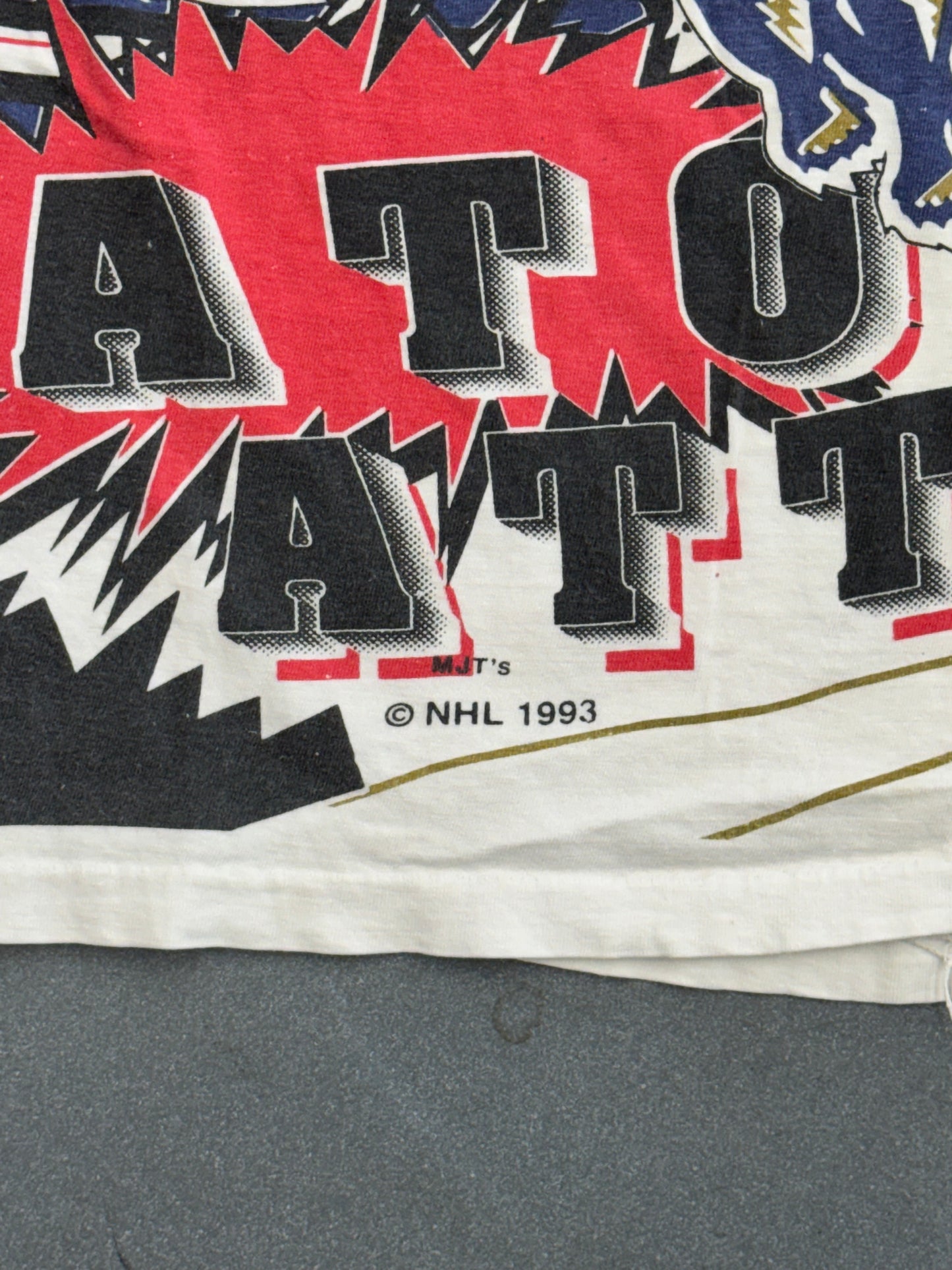 1993 FLORIDA PANTHERS ATOMIC ATTACK MAGIC JOHNSON TEE (FADED TAG)