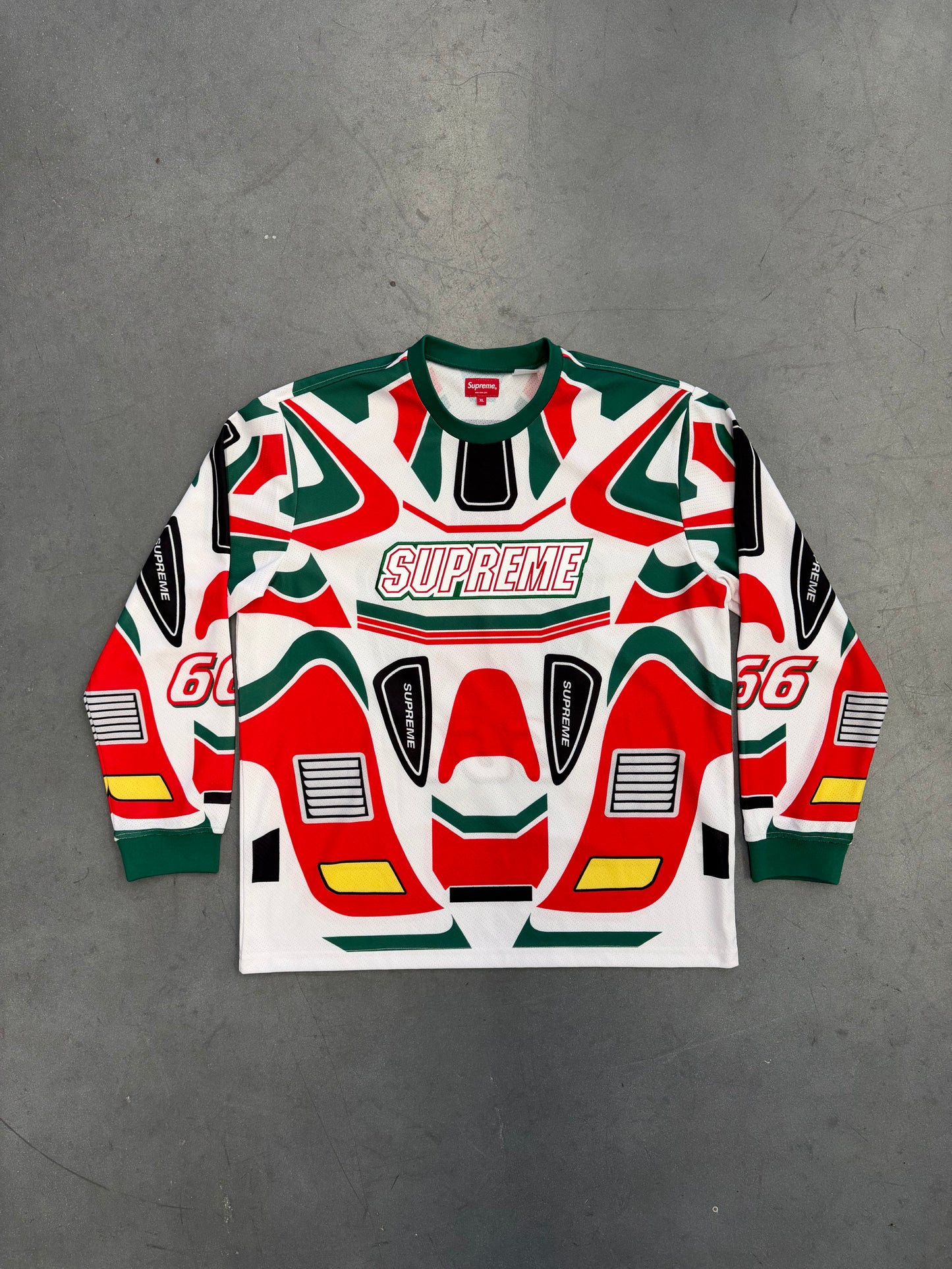 FW22 SUPREME DECALS MOTO JERSEY - WHITE