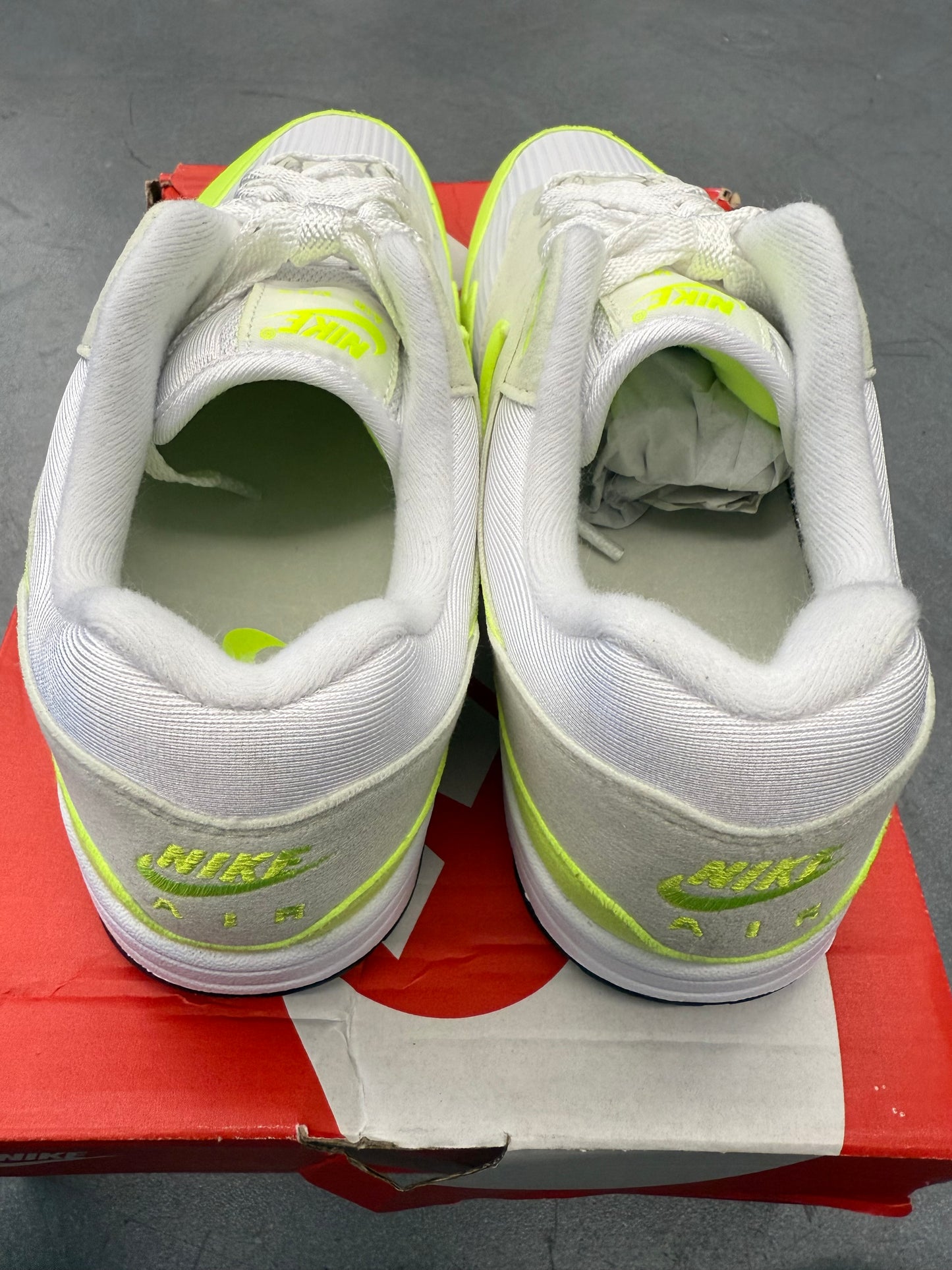 2023 SIZE 11 WOMENS NIKE AIR MAX 1 '87 - VOLT SUEDE (NEW WITH BOX)