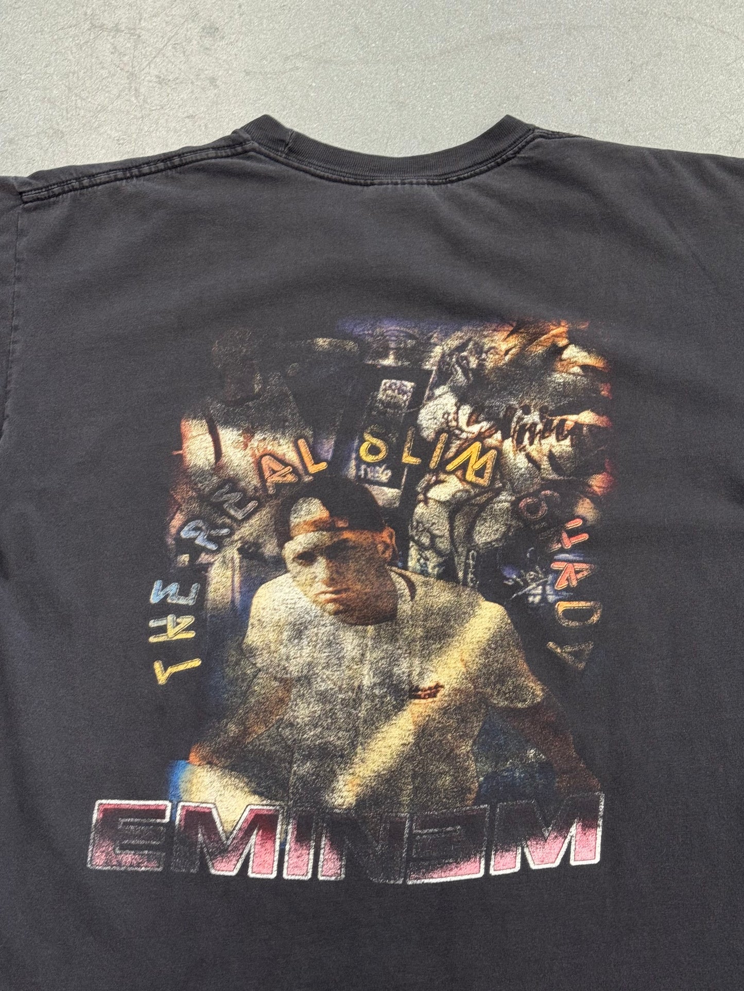 90S EMINEM THE REAL SLIM SHADY BOOTLEG RAP TEE (TEAM CHAMP TAG)