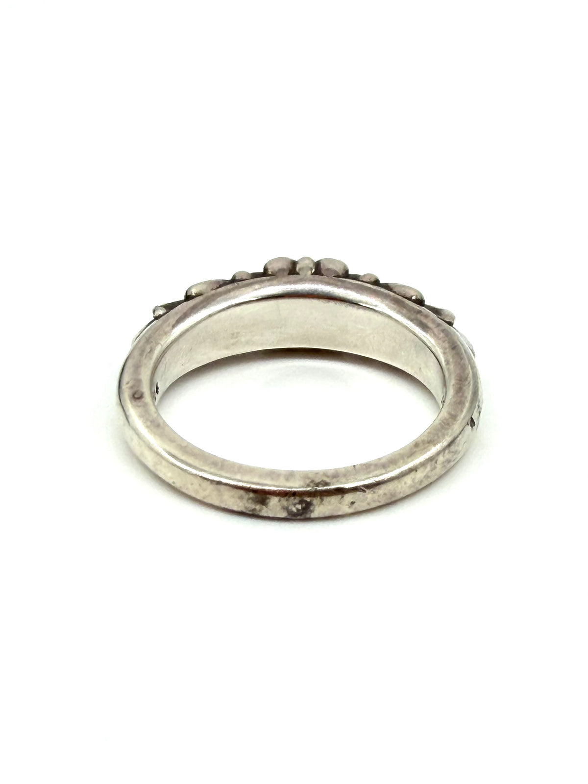CHROME HEARTS BABY CLASSIC FLORAL SILVER RING