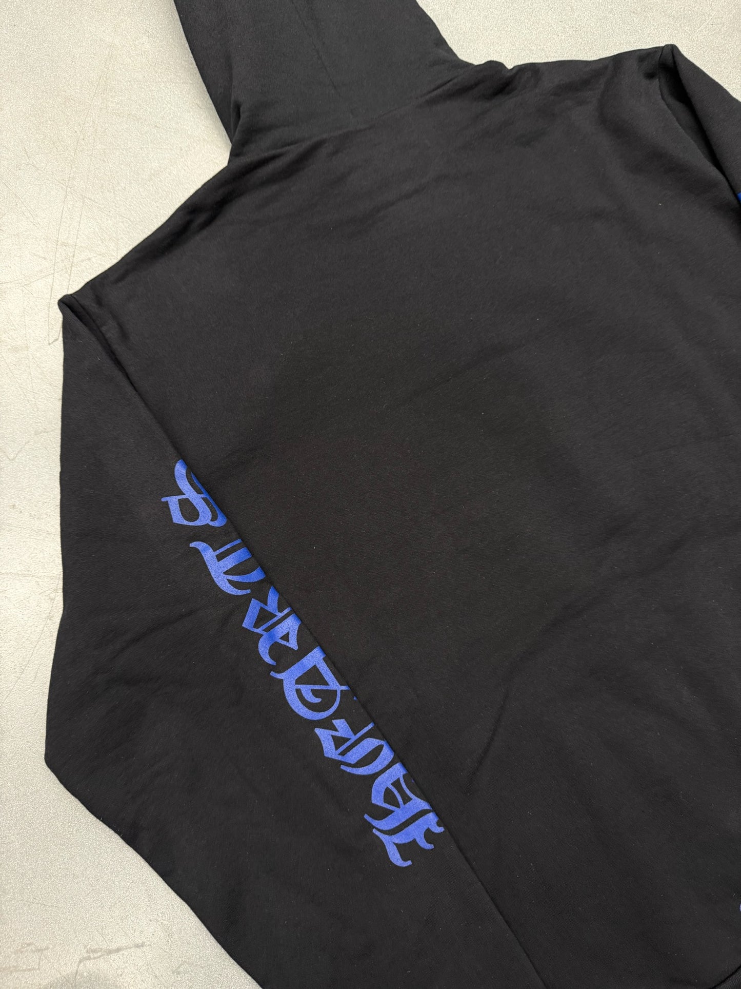 CHROME HEARTS BLUE VERTICAL LOGO PULLOVER HOODIE