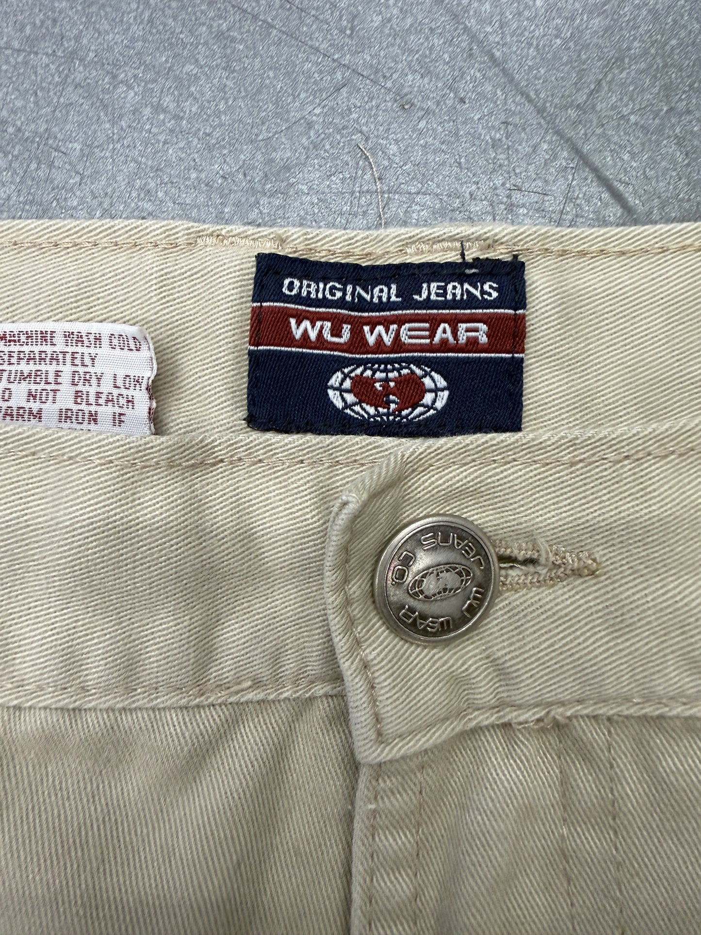 00'S WU-WEAR ORIGINAL JEANS BAGGY KHAKI PANTS