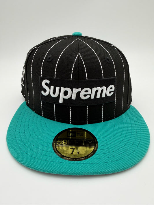FW25 SUPREME MLB TEAMS BOX LOGO NEW ERA 59FIFTY CAP - FLORIDA MARLINS PINSTRIPE
