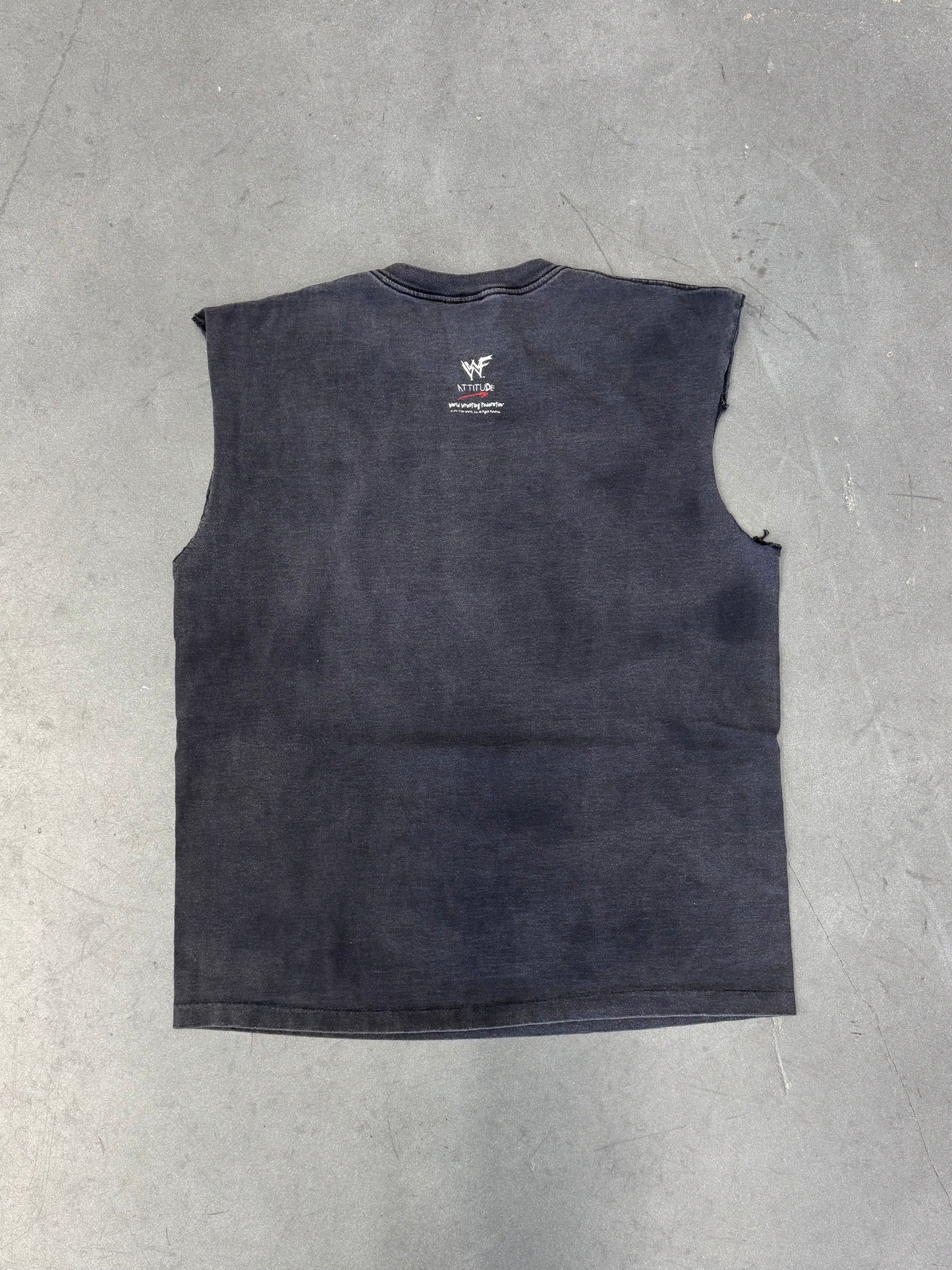 1998 WWF ATTITUDE PROPERTY OF STONE COLD XXL CUTOFF TEE (FADED TAG)